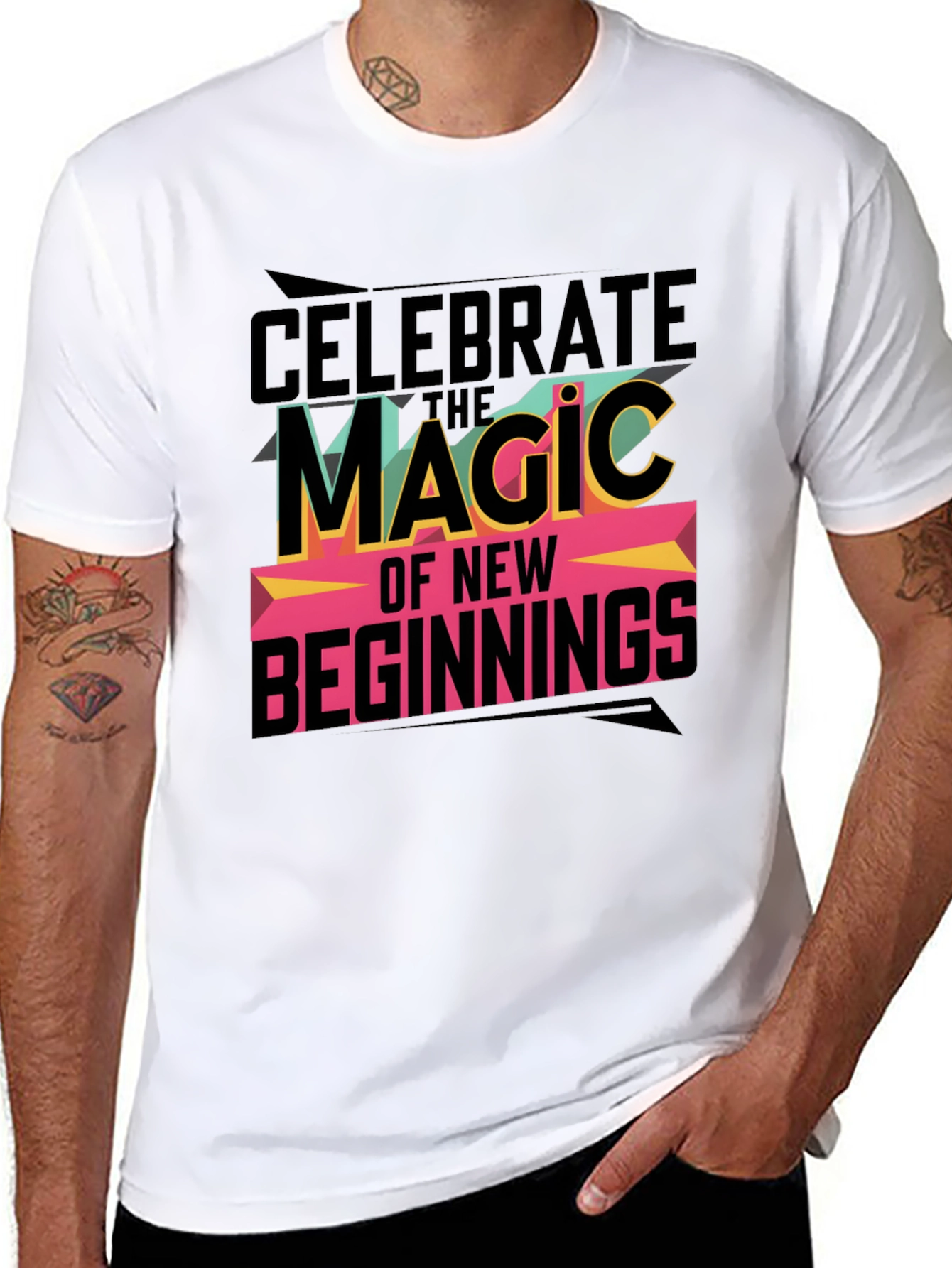 Celebrate New Beginnings Graphic T-Shirt