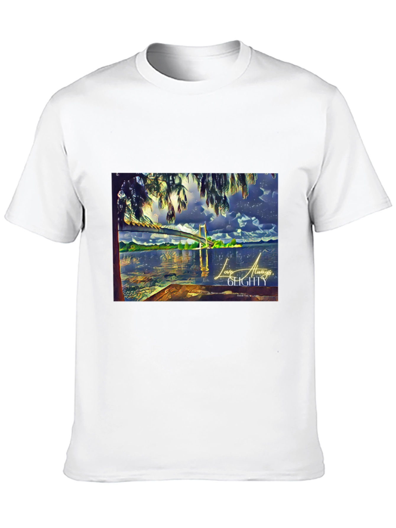 Artistic Landscape Graphic Tee - Stylish Comfort