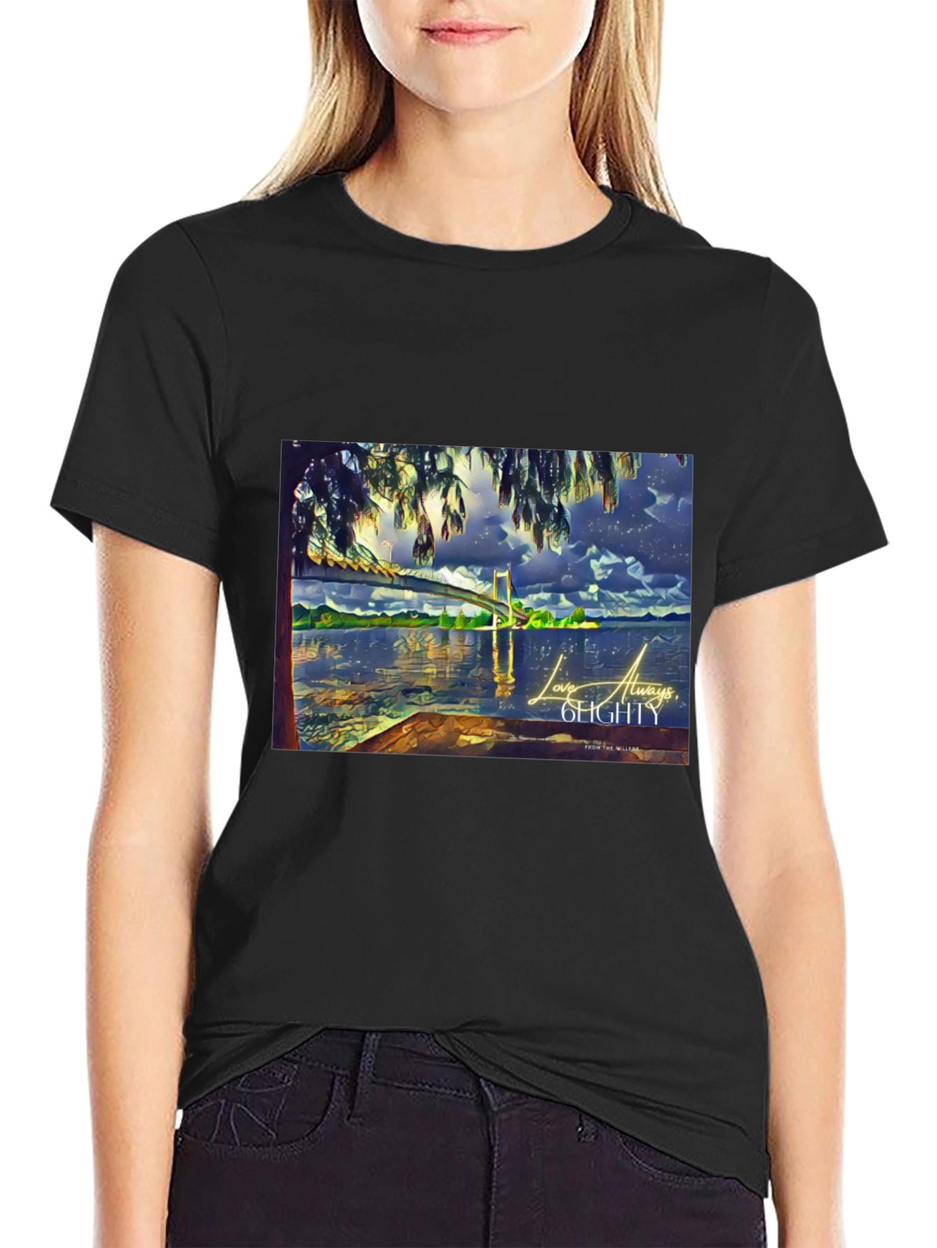 Artistic Landscape Graphic Tee - Stylish Comfort