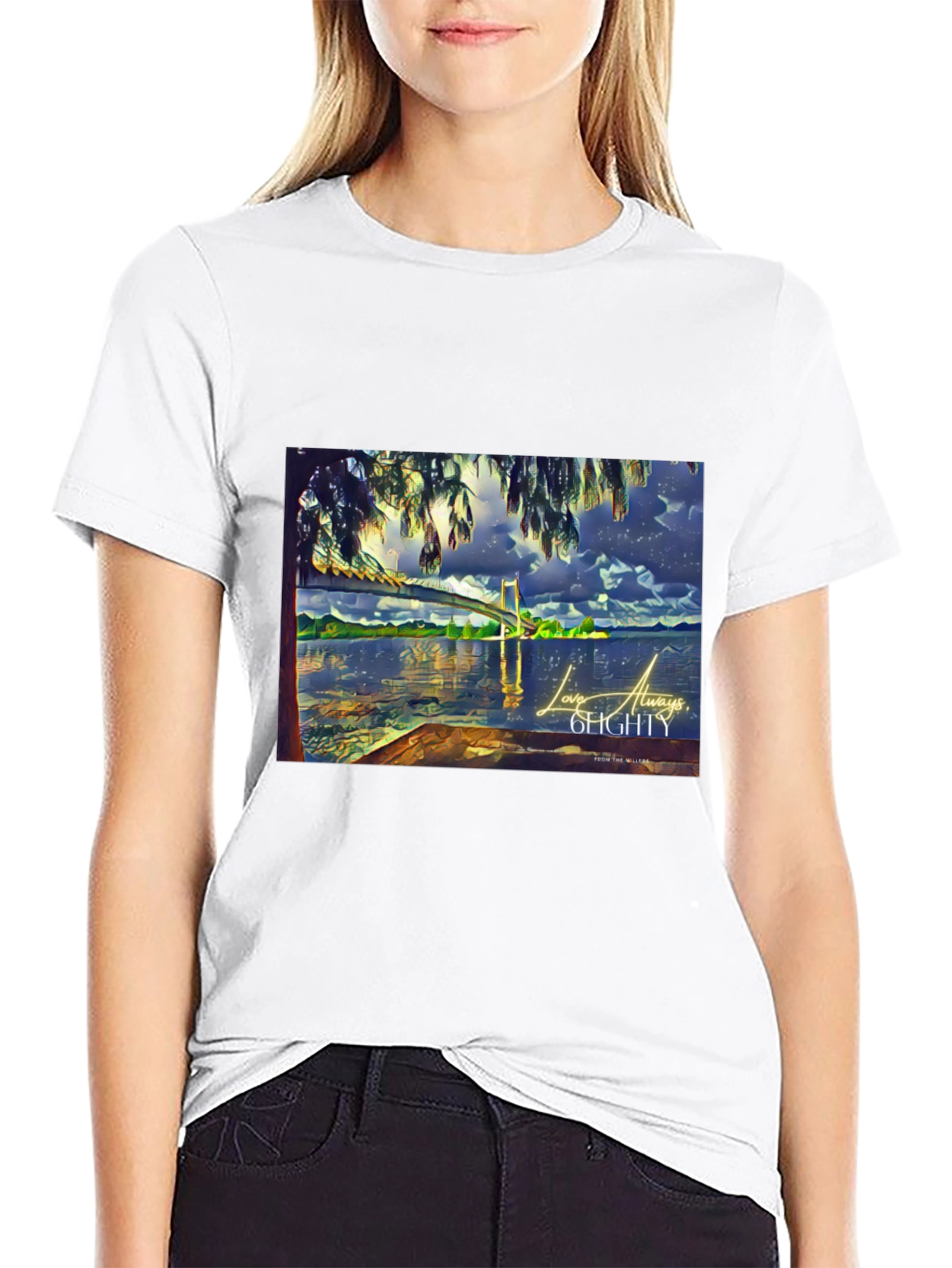 Artistic Landscape Graphic Tee - Stylish Comfort