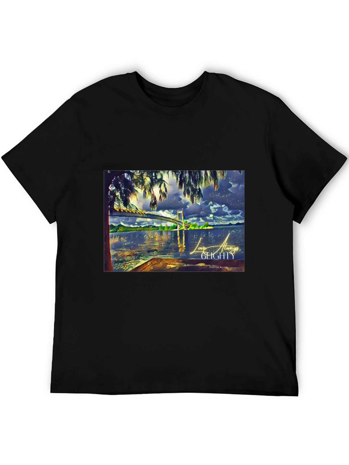 Artistic Landscape Graphic Tee - Stylish Comfort