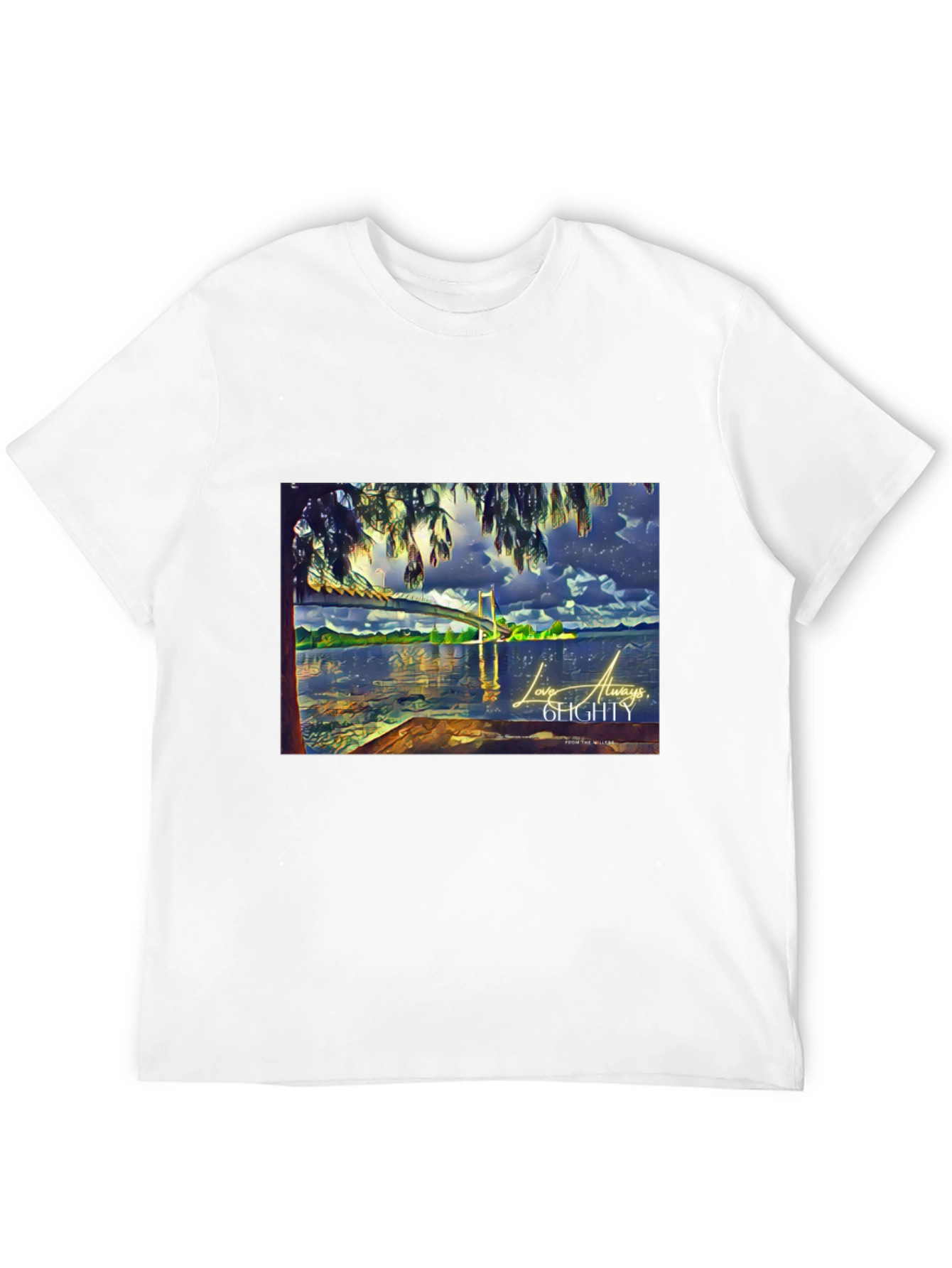 Artistic Landscape Graphic Tee - Stylish Comfort