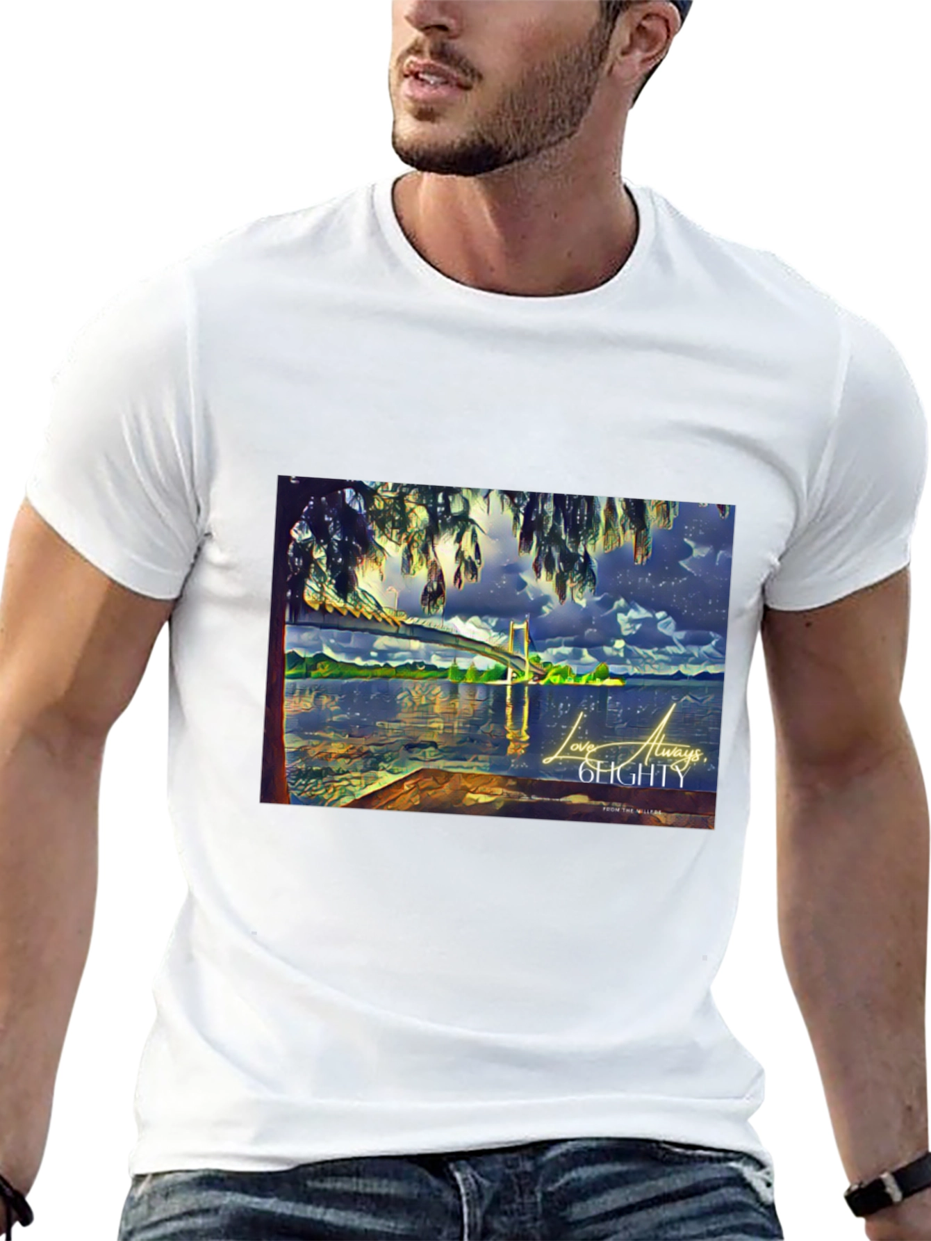 Artistic Landscape Graphic Tee - Stylish Comfort