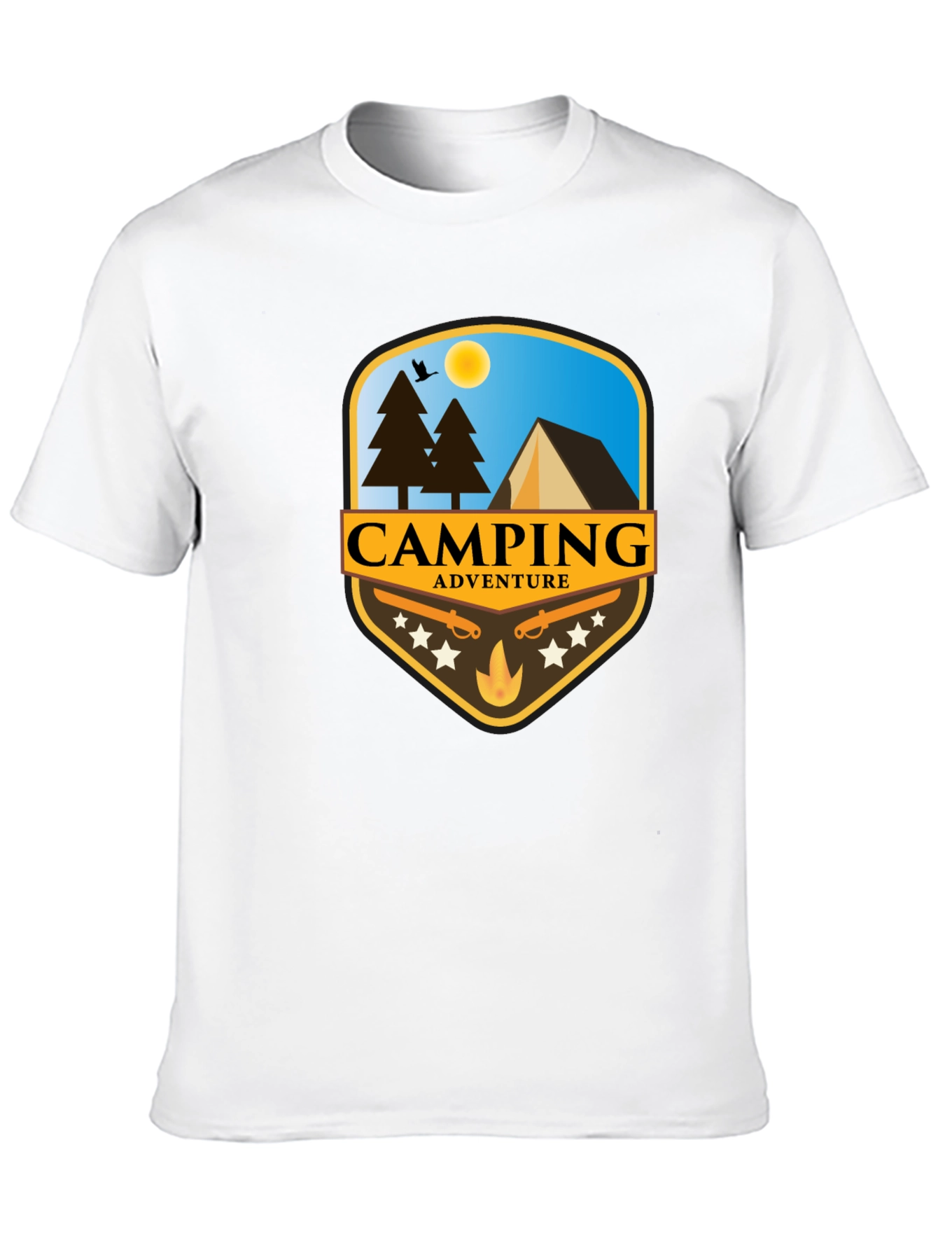 Camping Adventure Black T-Shirt
