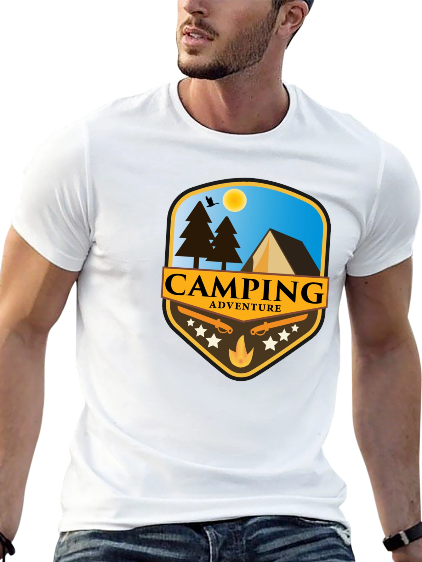 Camping Adventure Black T-Shirt
