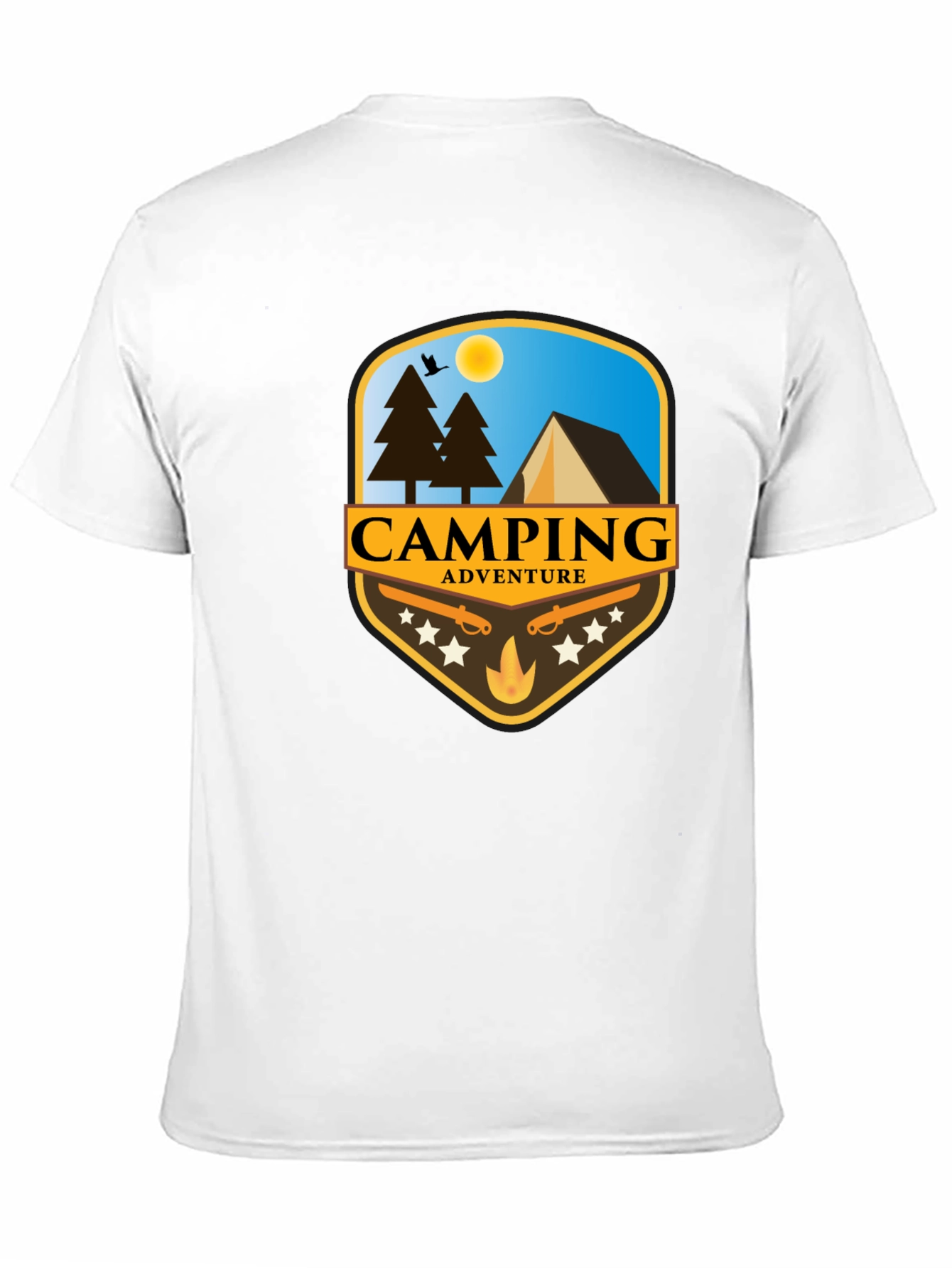 Camping Adventure Black T-Shirt