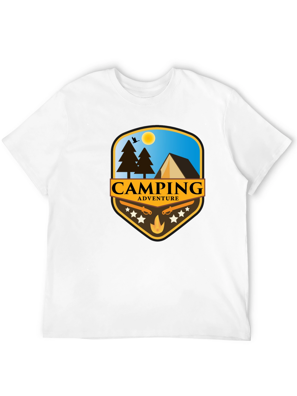 Camping Adventure Black T-Shirt
