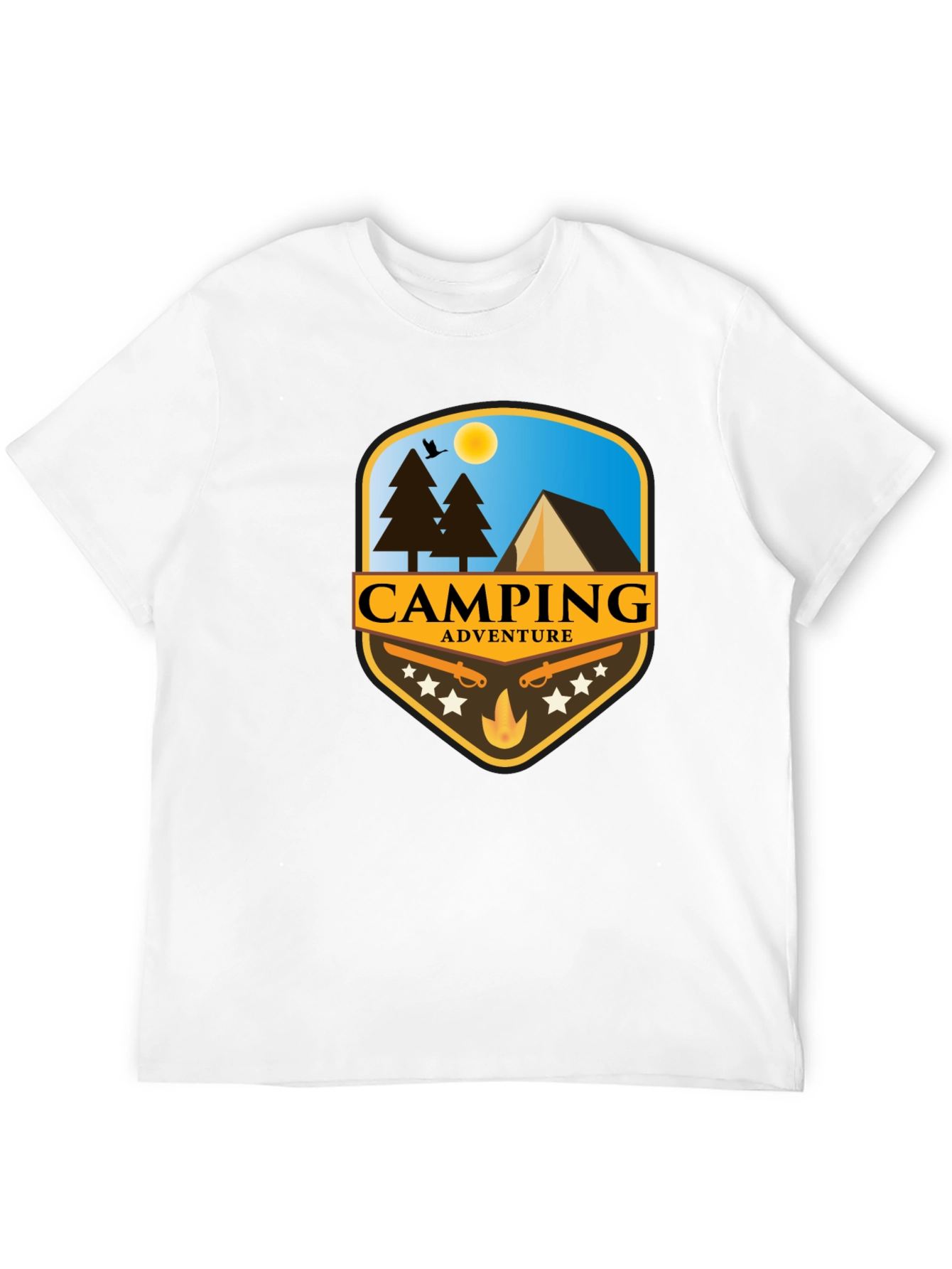 Camping Adventure Black T-Shirt