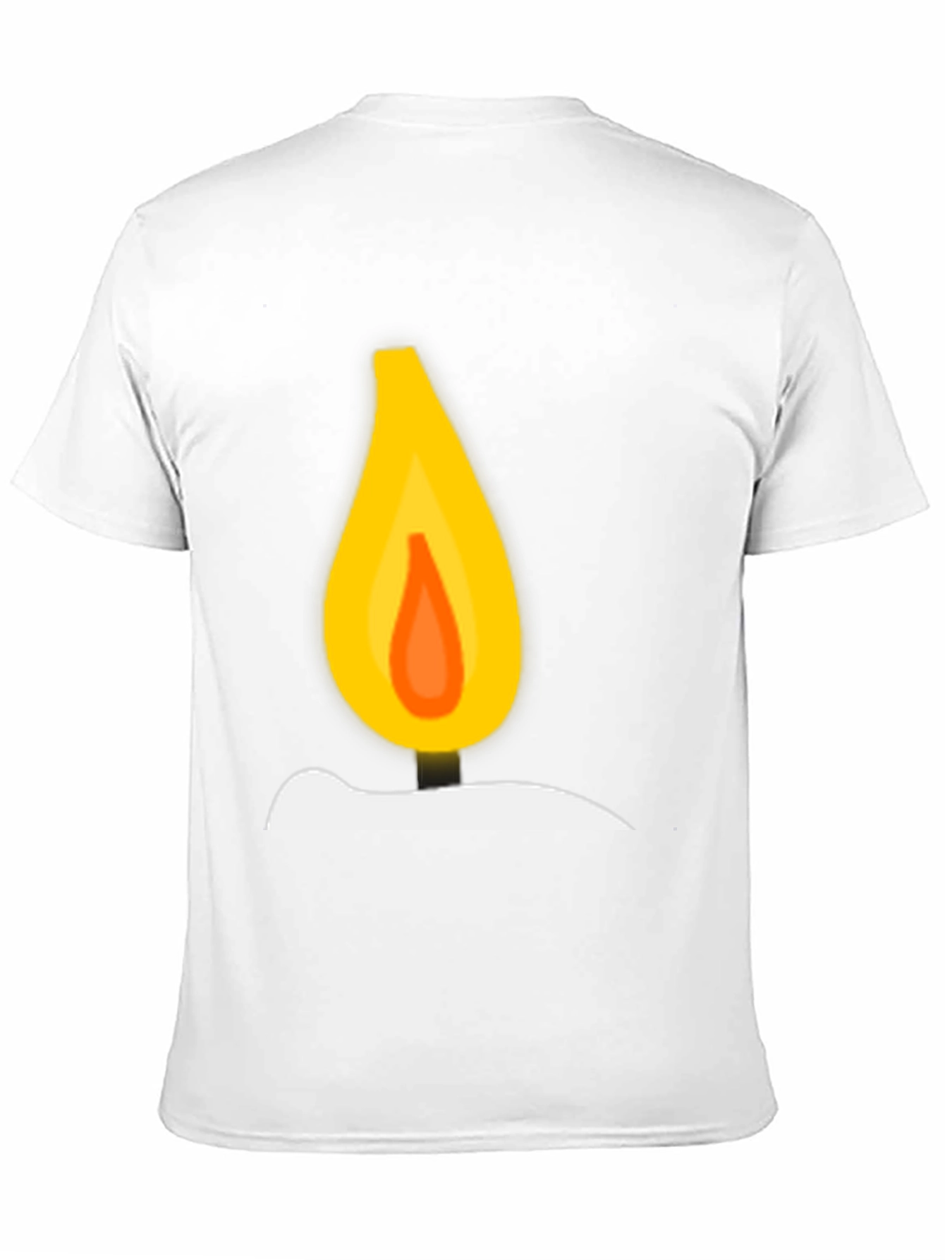 Candle Flame Graphic T-Shirt - Black