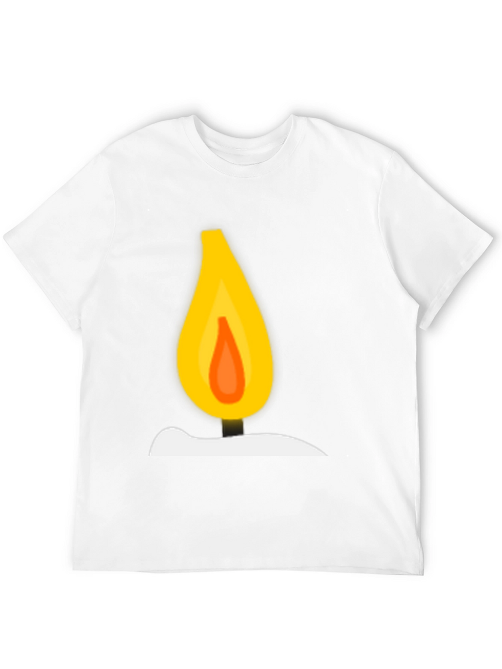 Candle Flame Graphic T-Shirt - Black