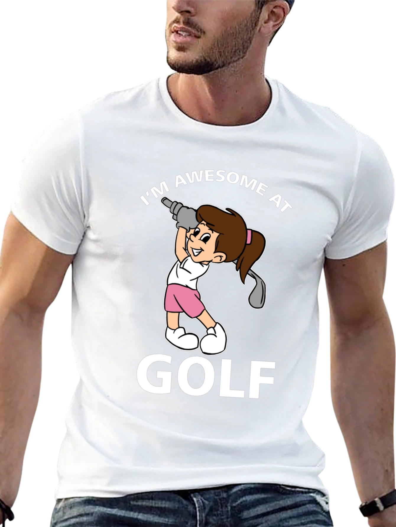 Awesome at Golf Graphic T-Shirt