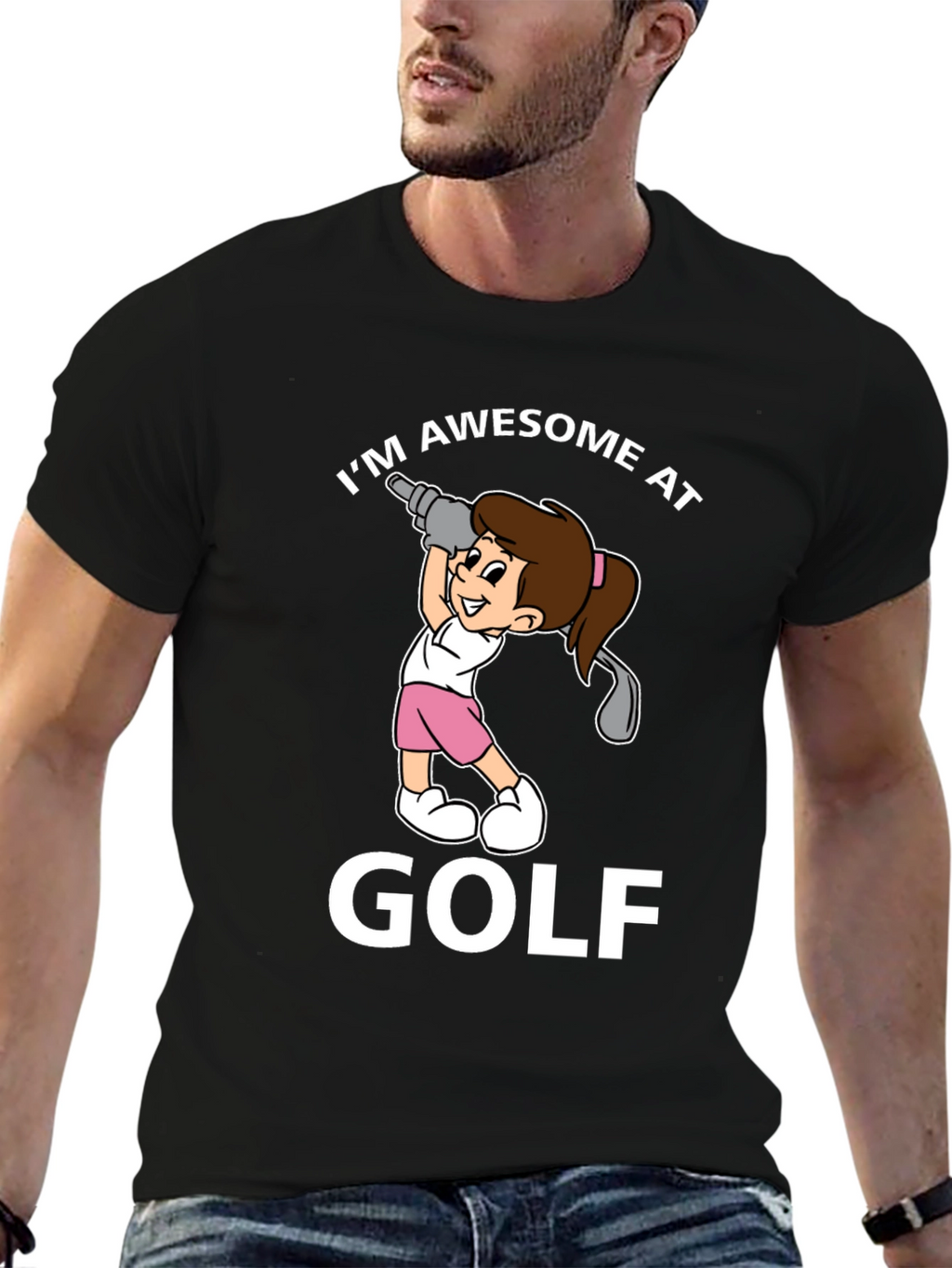 Awesome at Golf Graphic T-Shirt