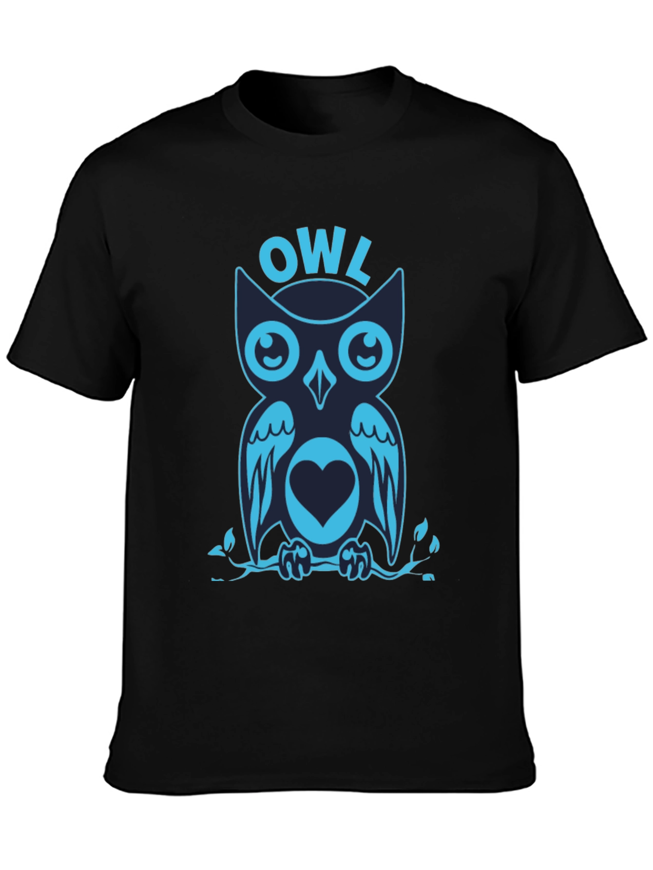 Cool Owl Graphic Print Tee Shirt