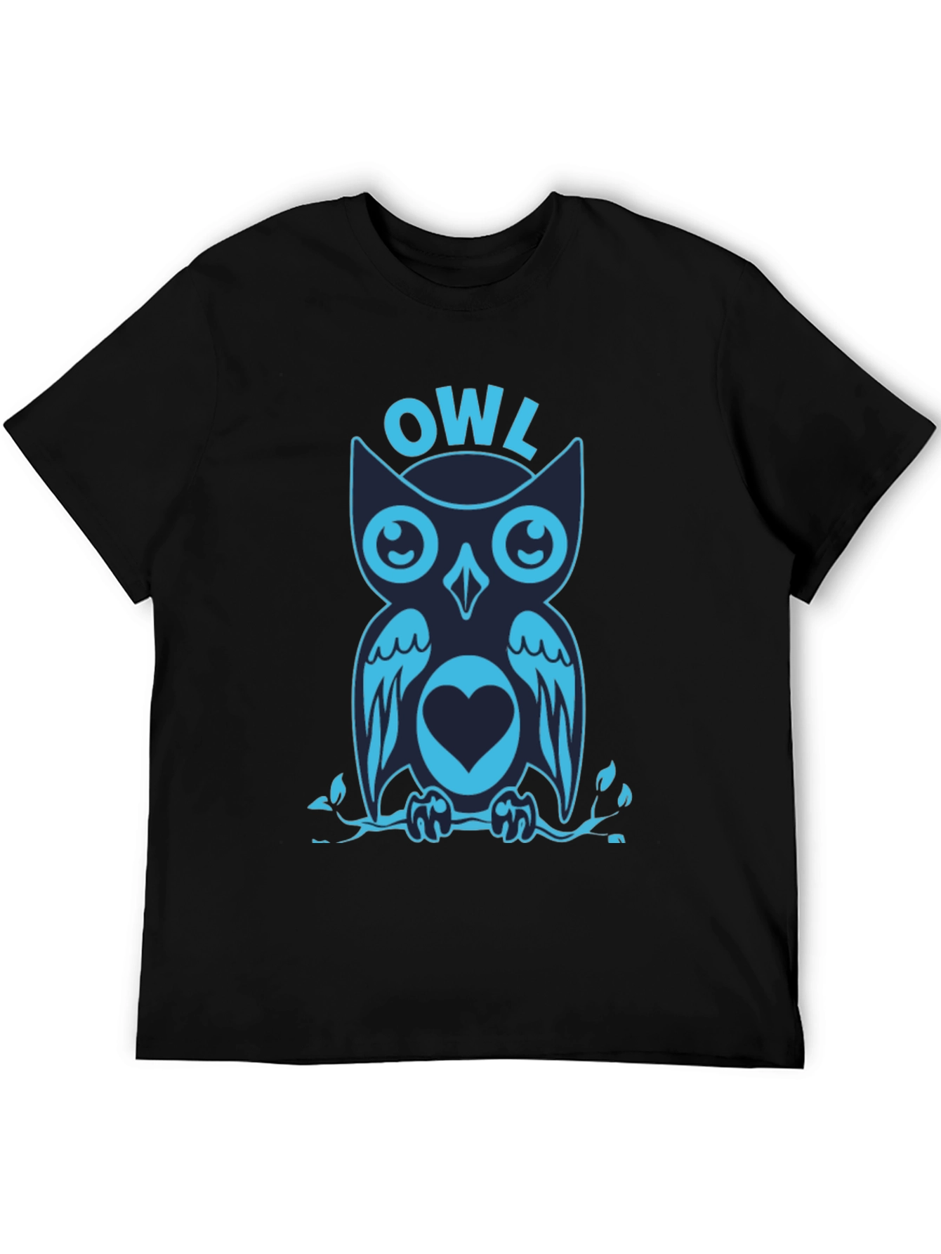 Cool Owl Graphic Print Tee Shirt