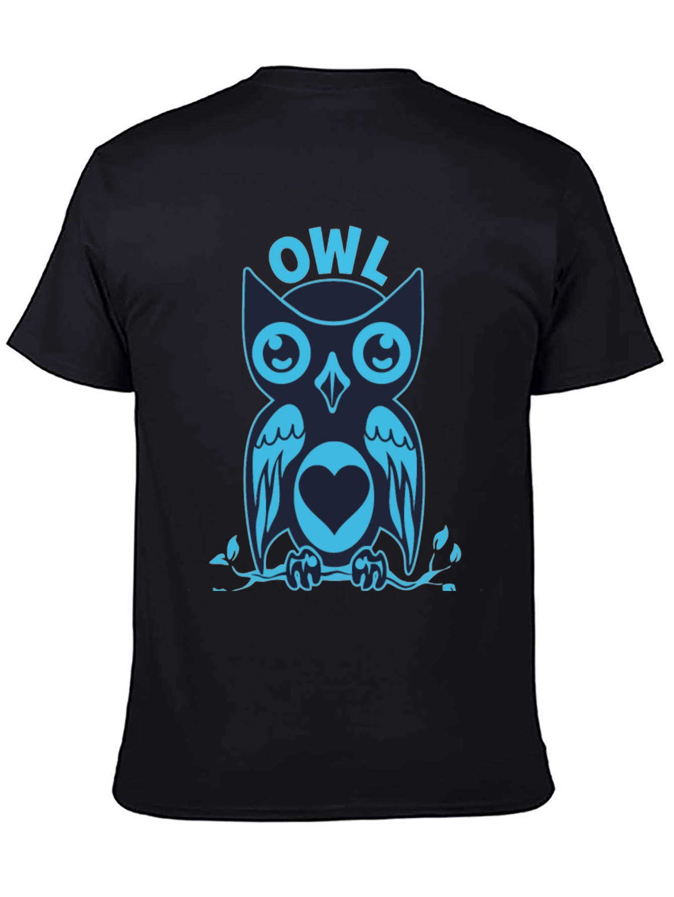 Cool Owl Graphic Print Tee Shirt