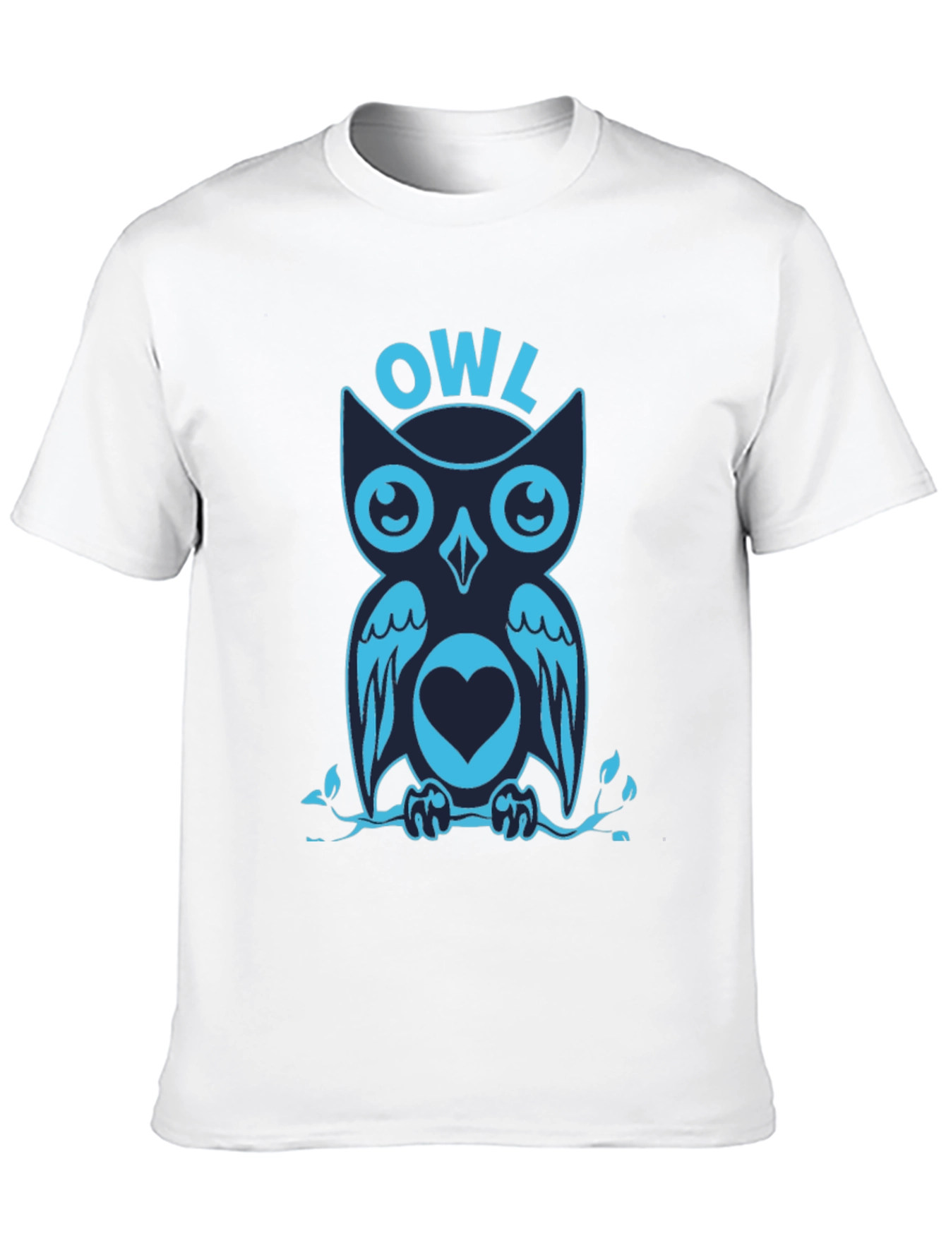 Cool Owl Graphic Print Tee Shirt