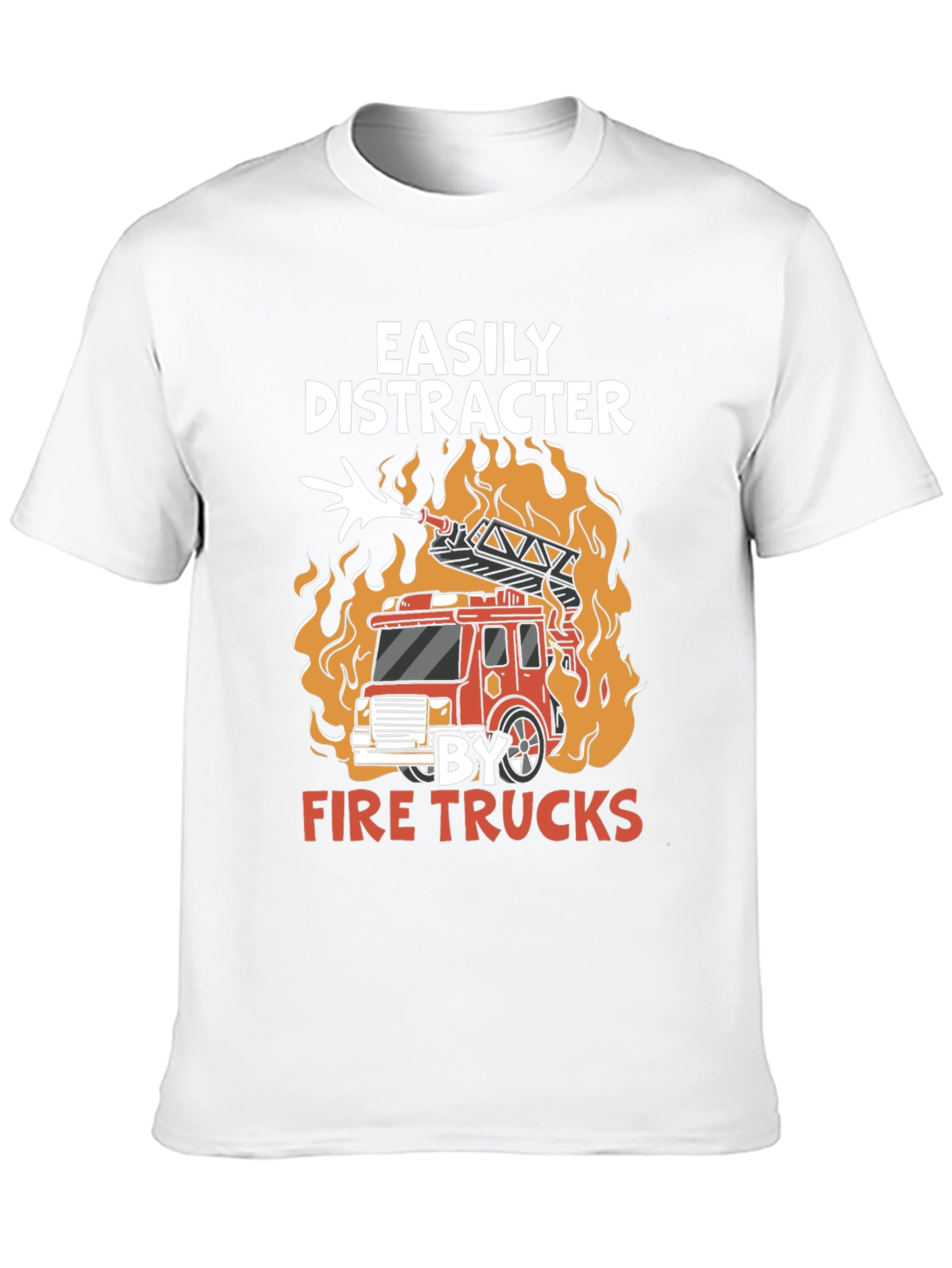 Easily Distracted By Fire Trucks T-Shirt