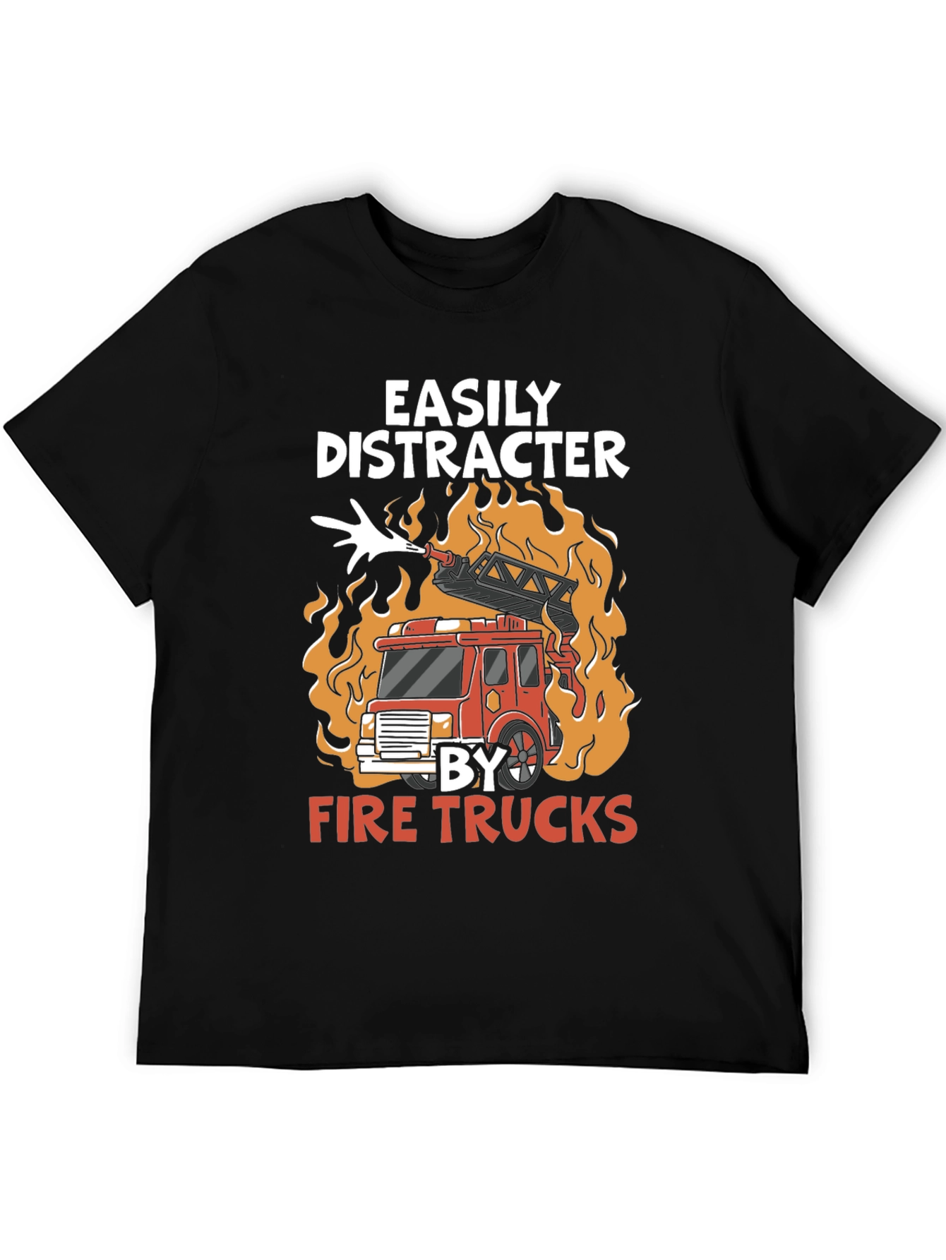 Easily Distracted By Fire Trucks T-Shirt