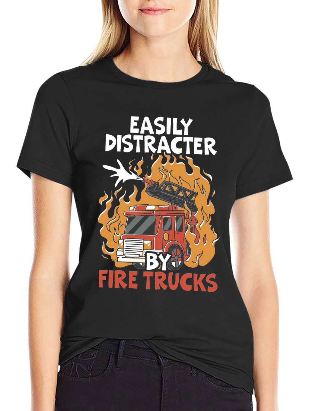 Easily Distracted By Fire Trucks T-Shirt