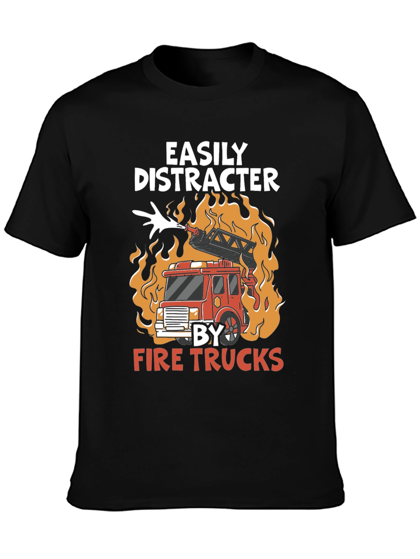 Easily Distracted By Fire Trucks T-Shirt