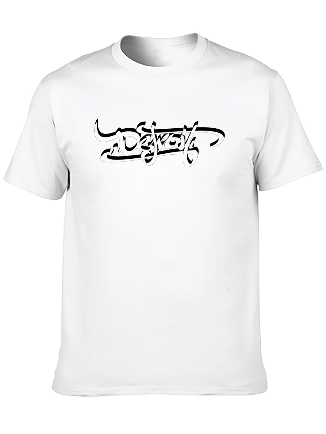 Modern Black T-Shirt with Abstract Graphic