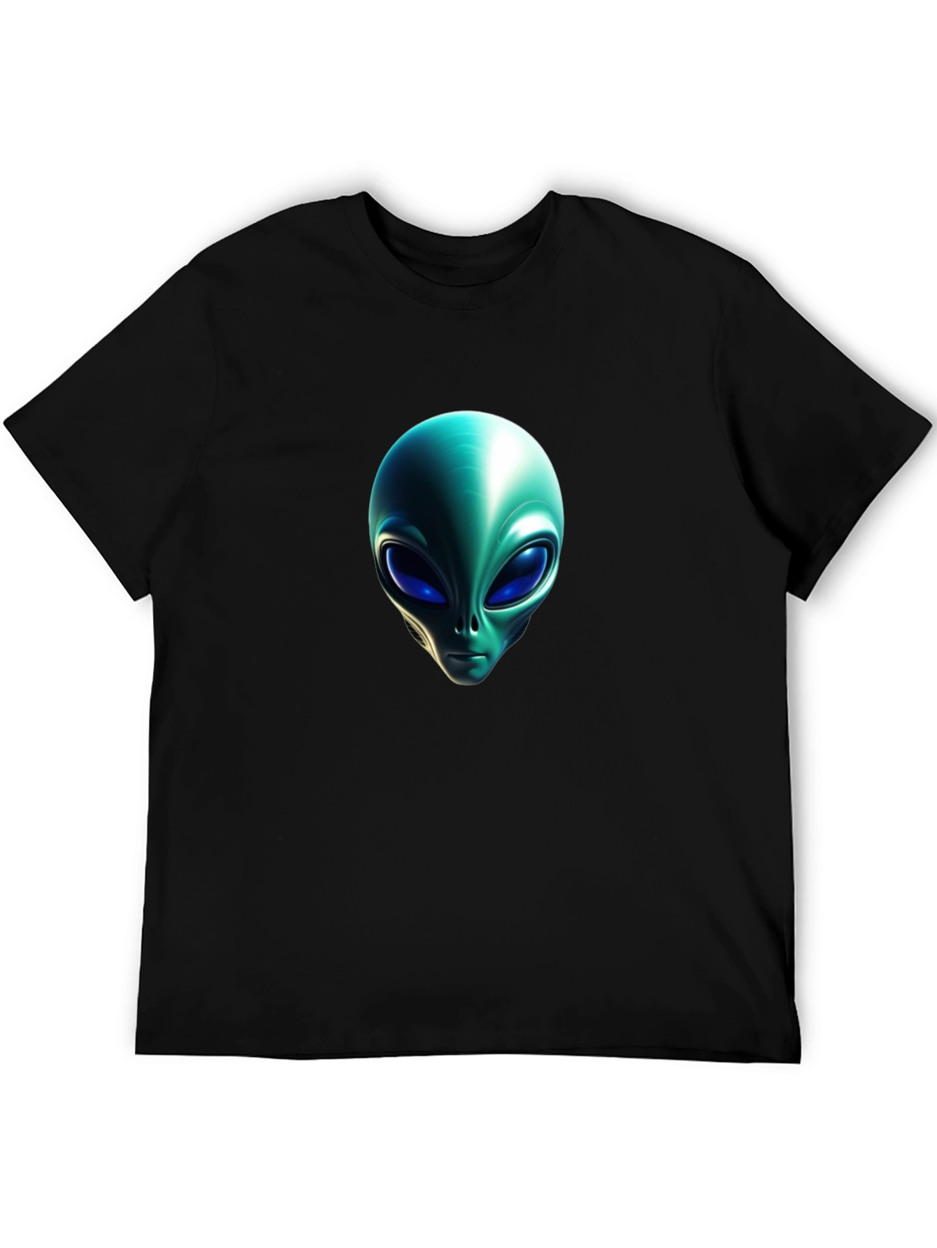 Alien Head Graphic Black T-Shirt