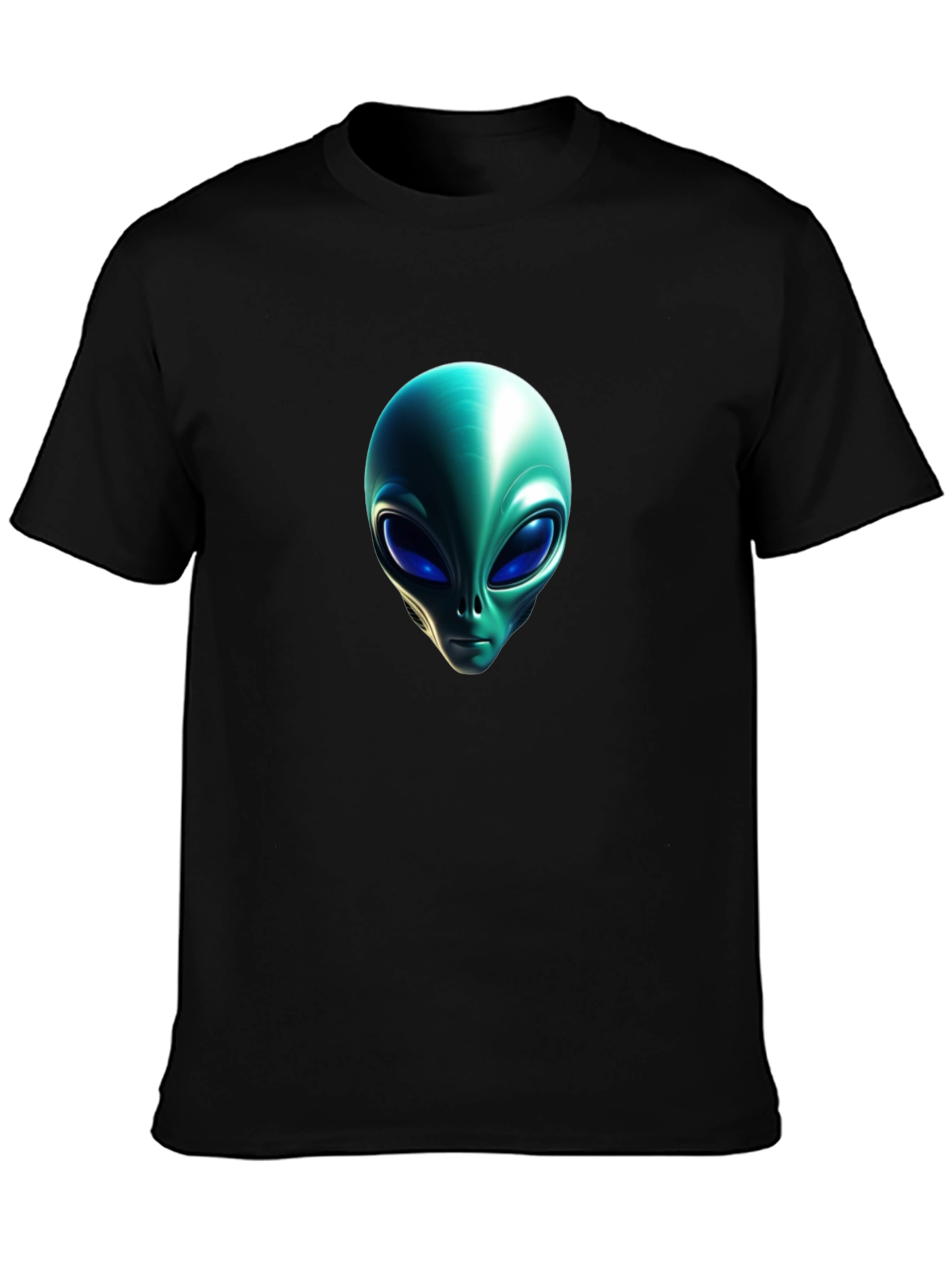 Alien Head Graphic Black T-Shirt