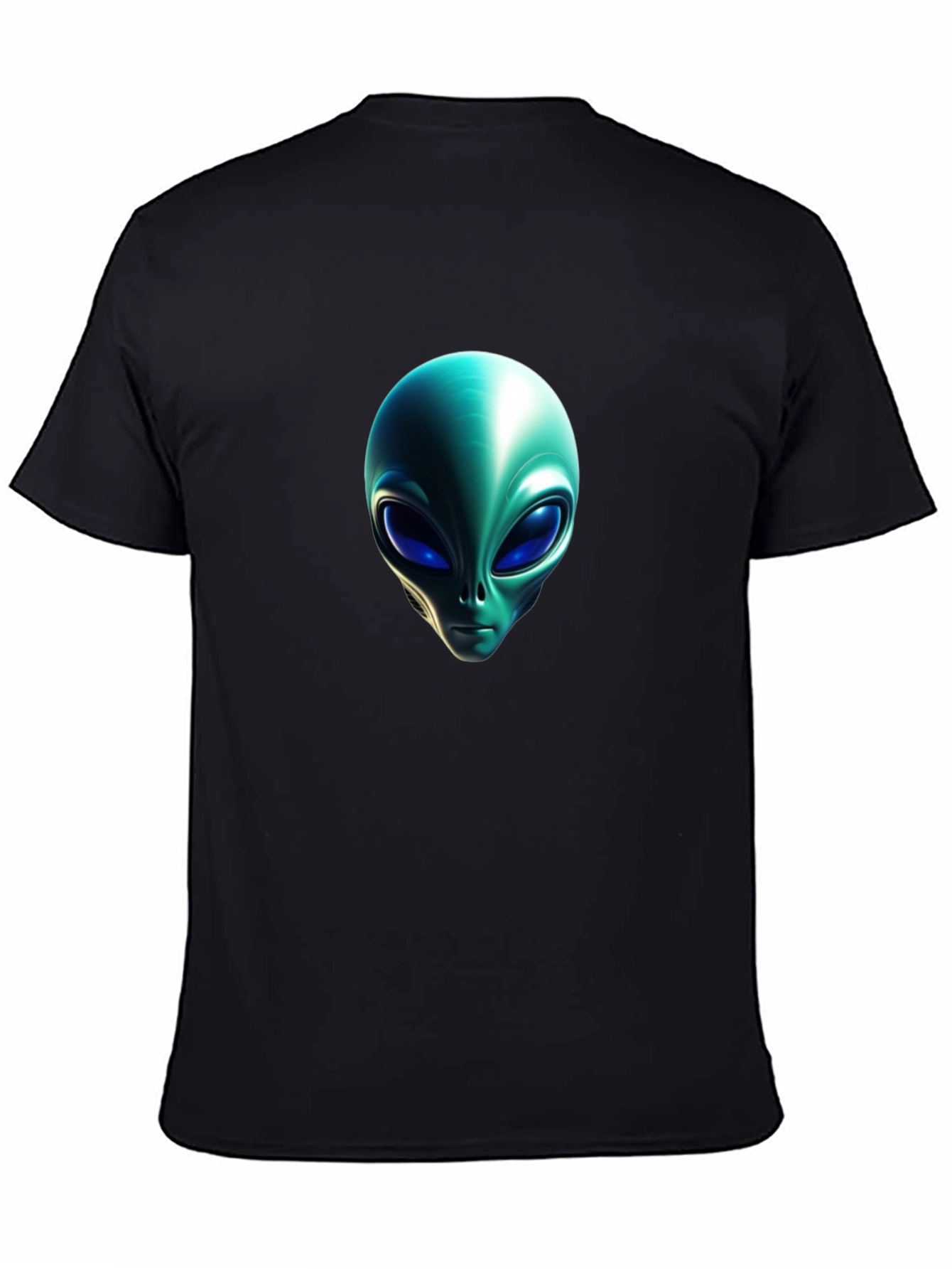 Alien Head Graphic Black T-Shirt