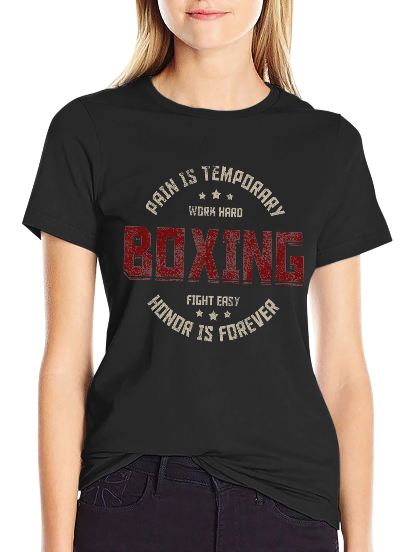 Boxing Graphic Tee - Pain is Temporary