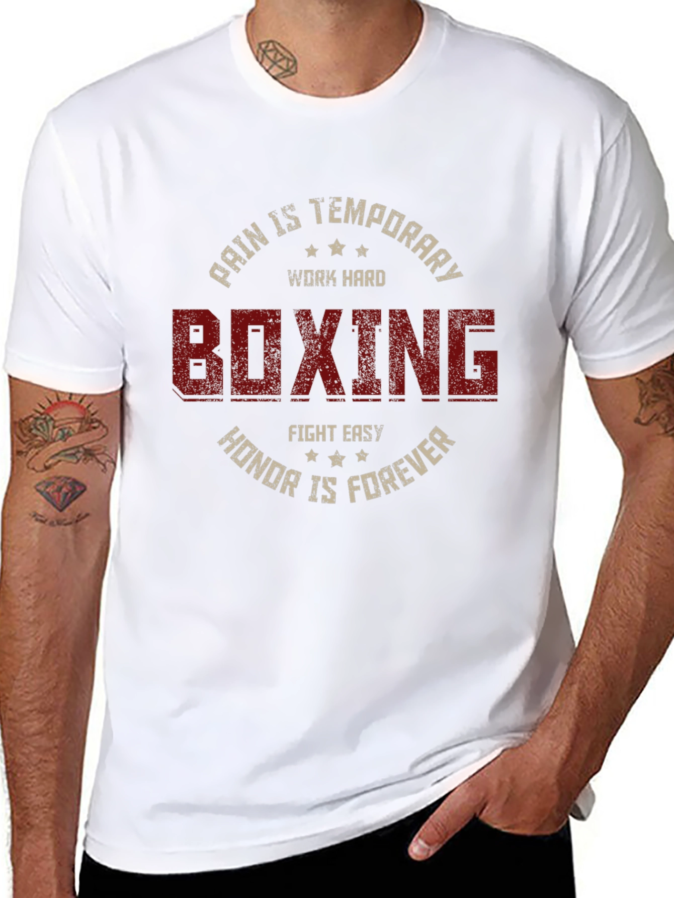 Boxing Graphic Tee - Pain is Temporary