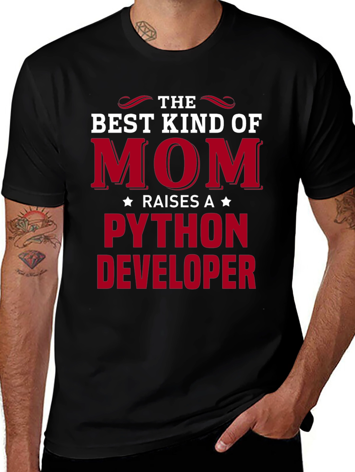 Best Kind of Mom Python Developer T-Shirt