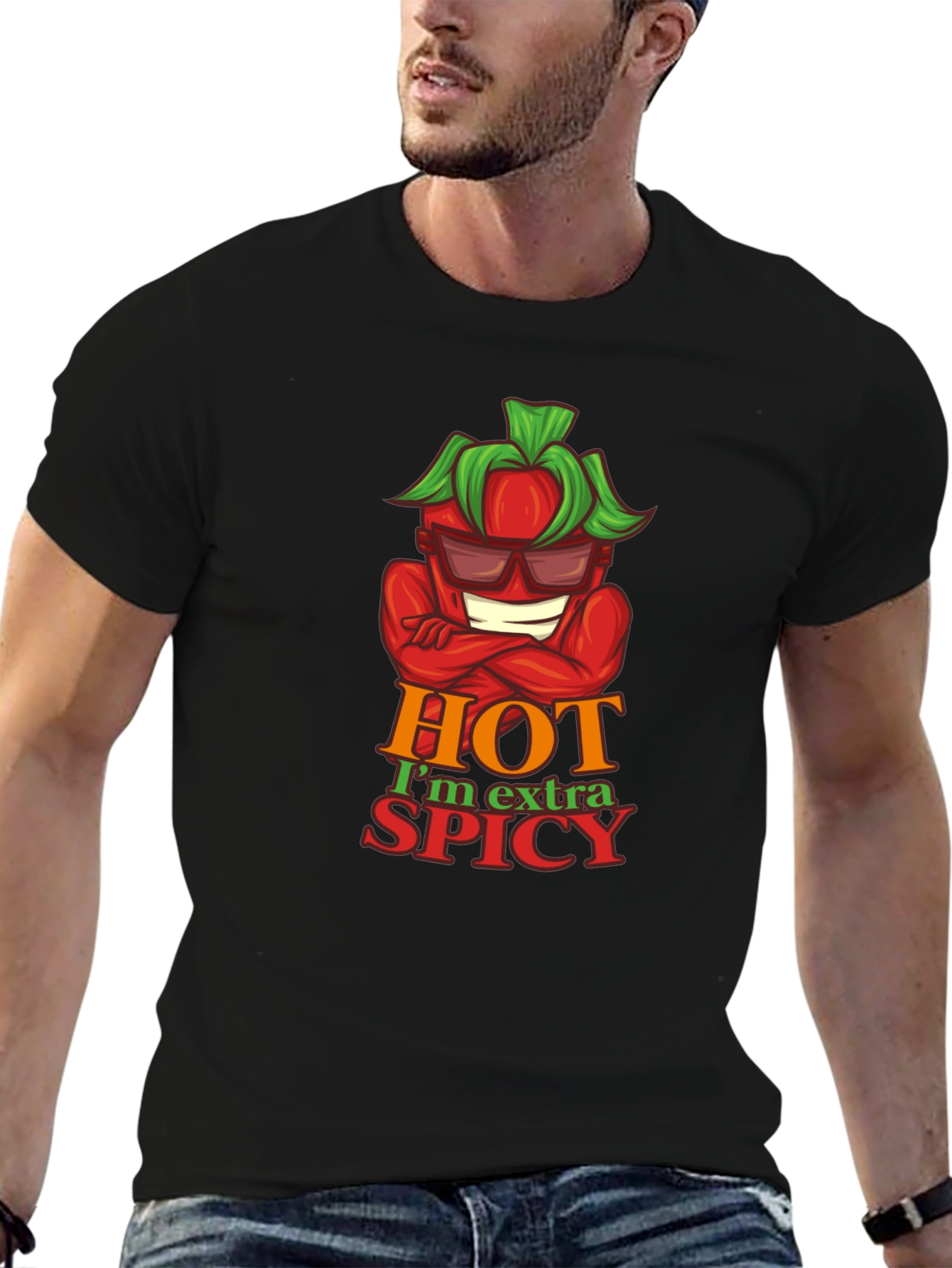 Hot & Spicy Graphic Tee - Cool Pepper Design