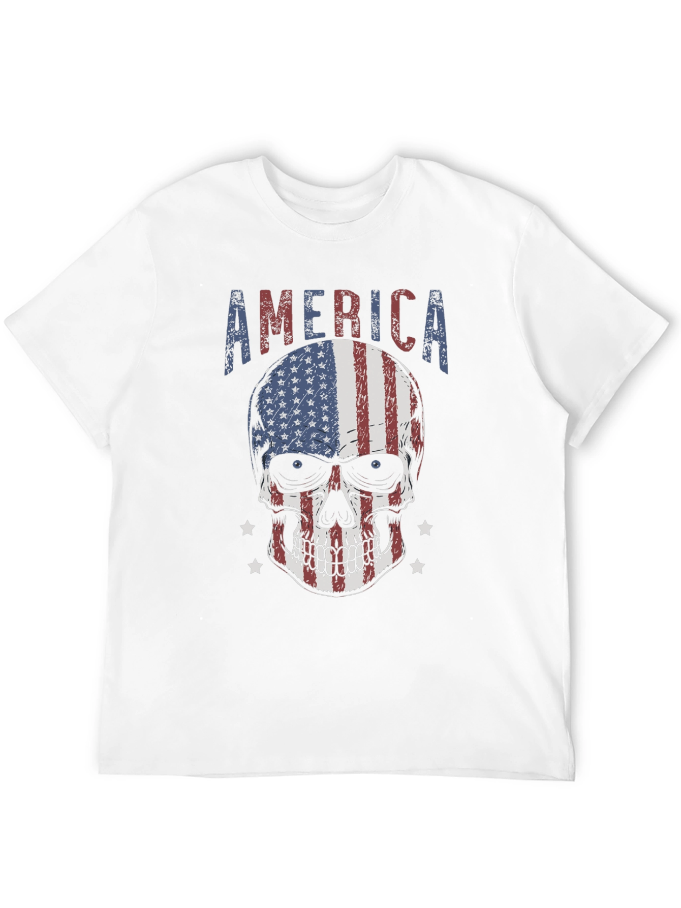 American Flag Skull Graphic T-Shirt
