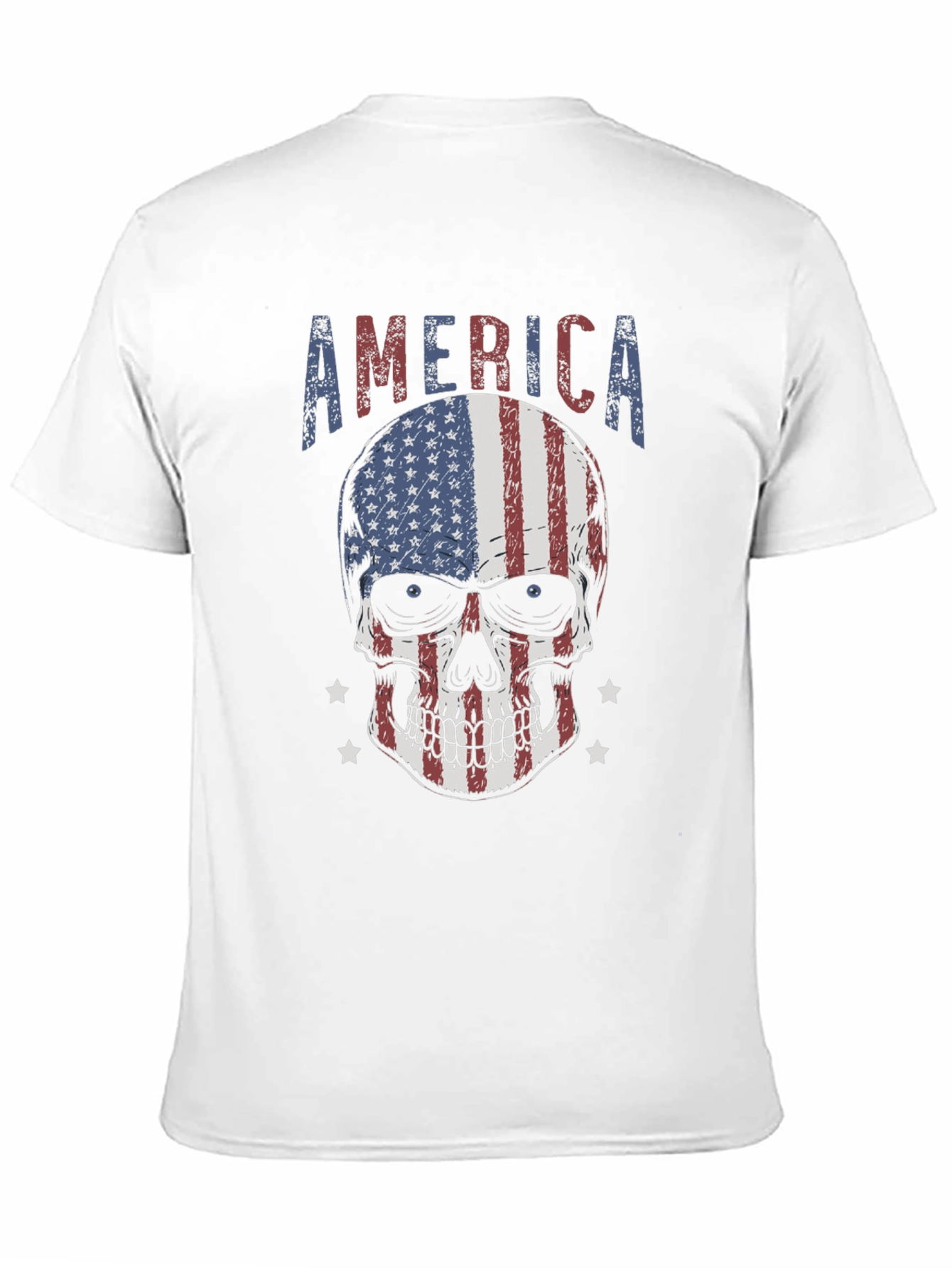 American Flag Skull Graphic T-Shirt