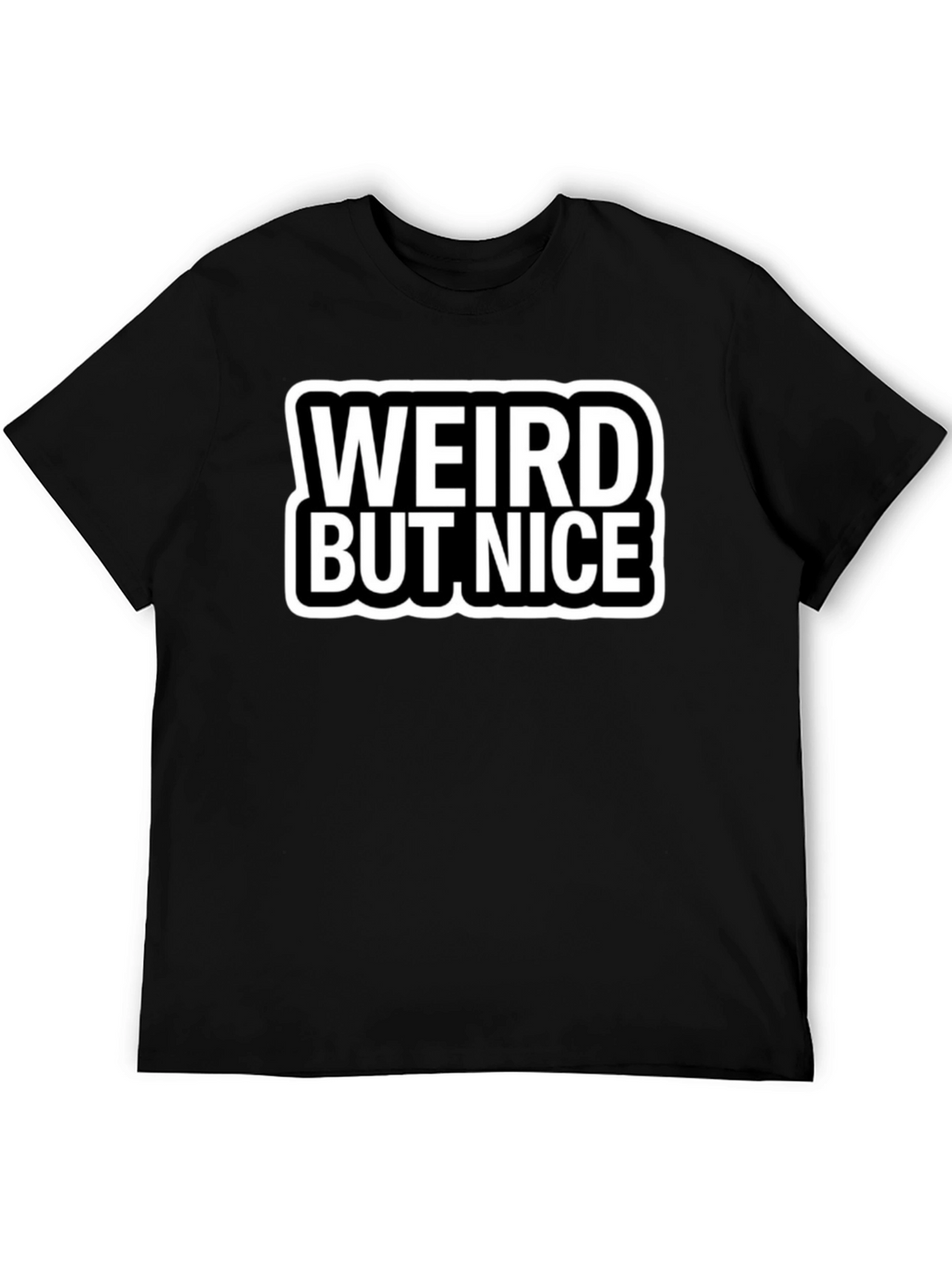 Weird But Nice Black Graphic Tee