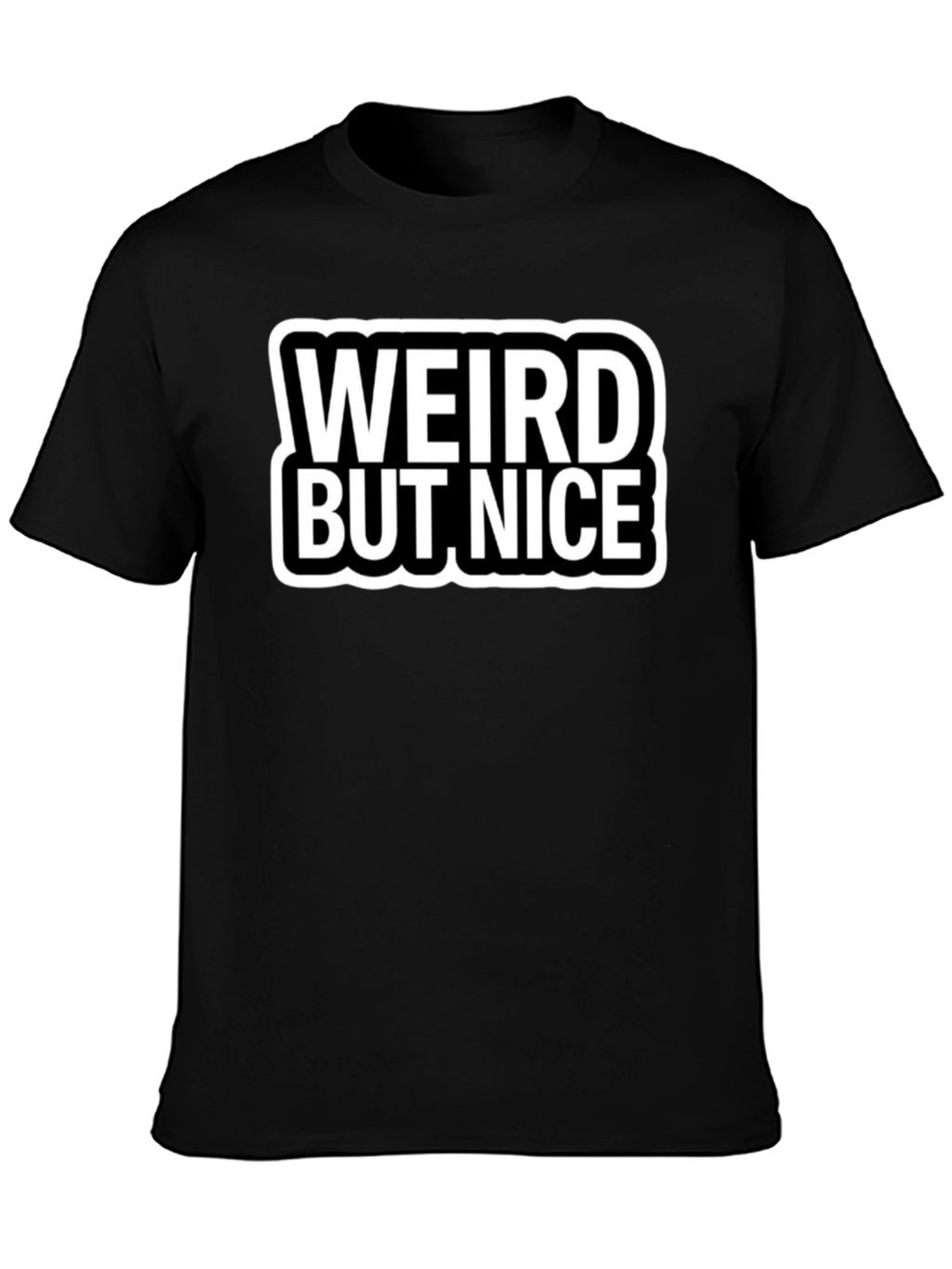 Weird But Nice Black Graphic Tee