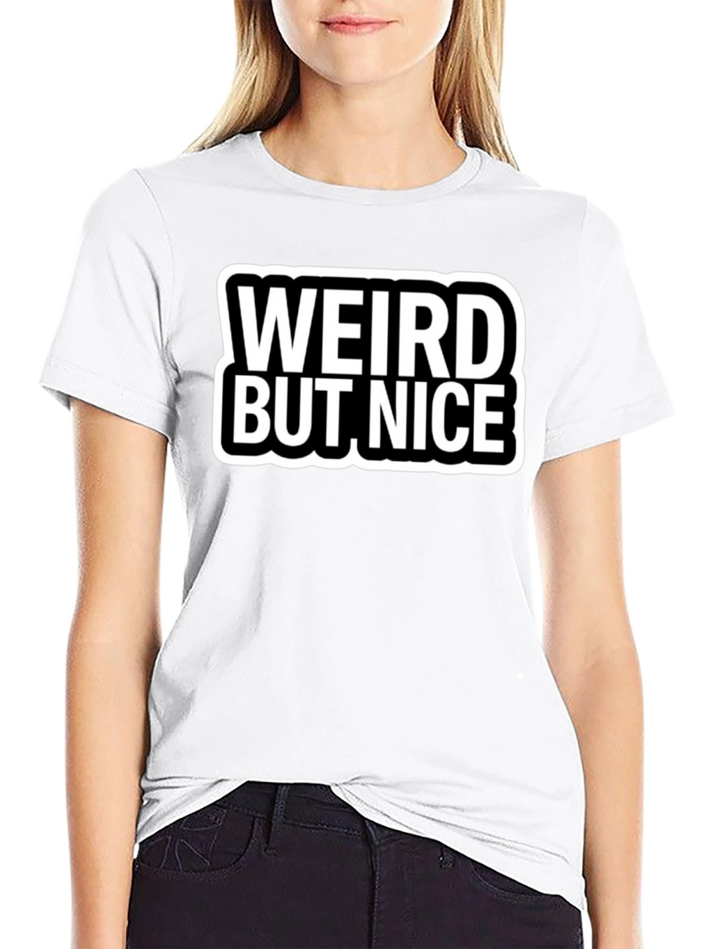 Weird But Nice Black Graphic Tee