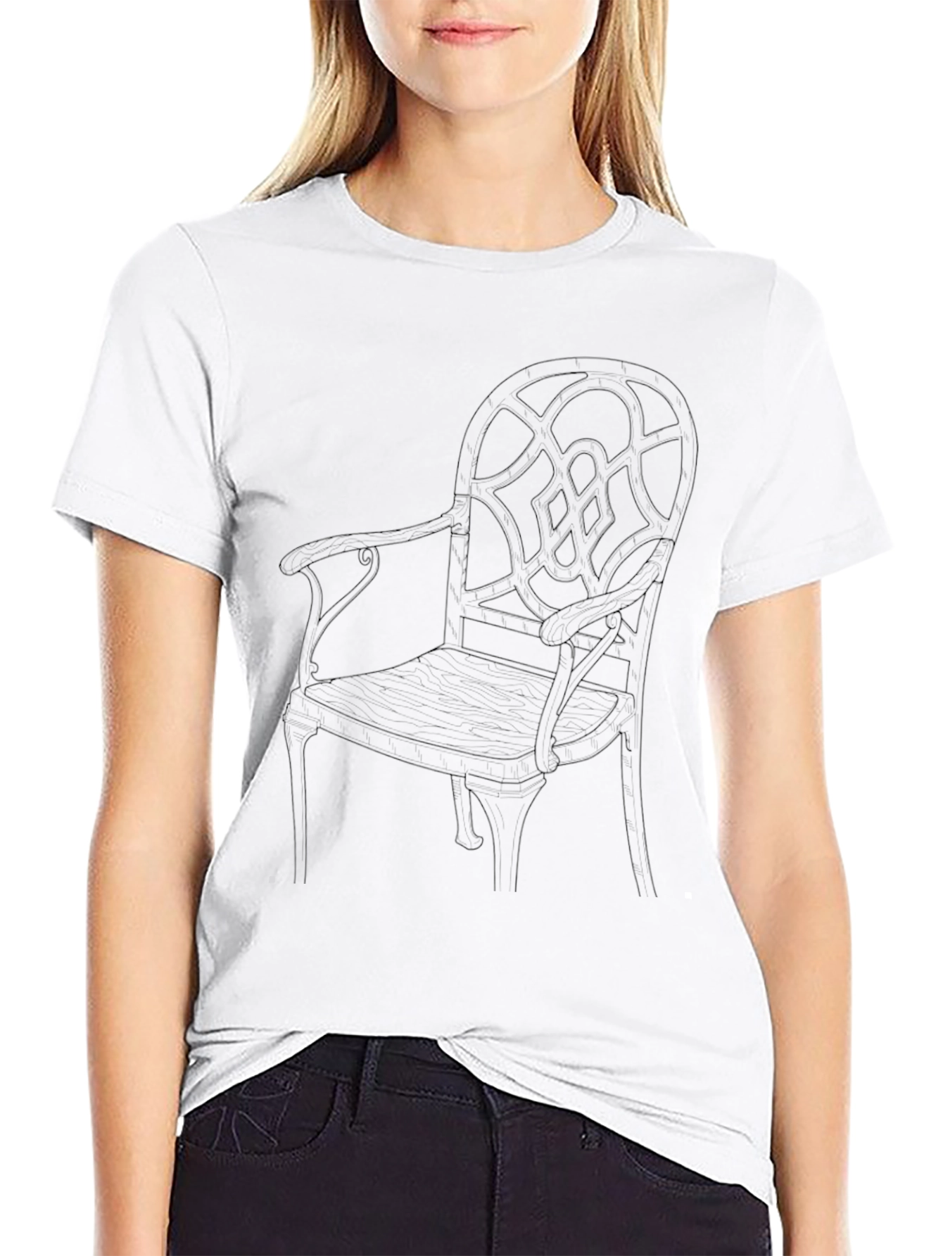 Modern Chair Graphic Tee - Stylish Comfort