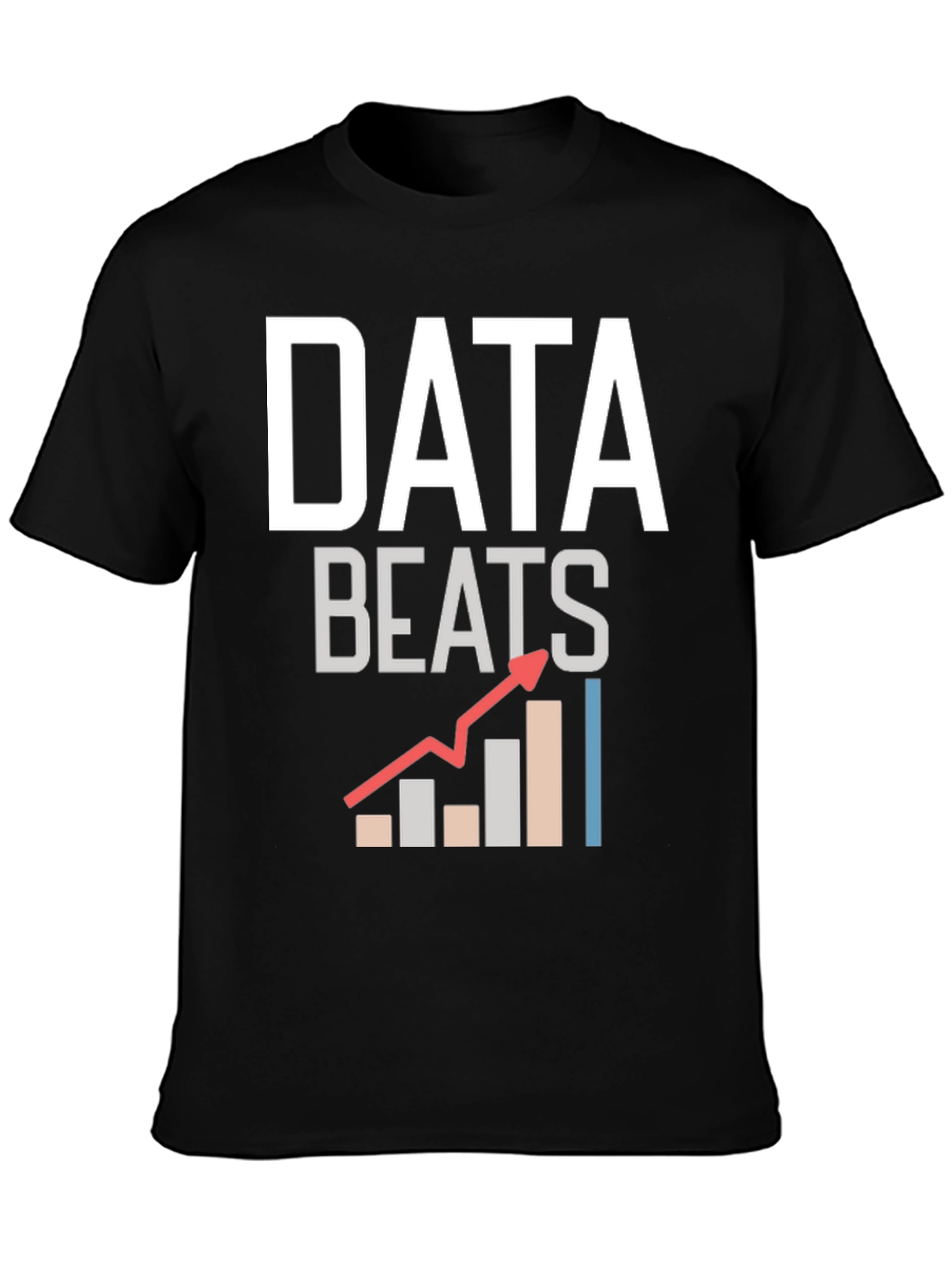 Data Beats Graphic T-Shirt - Black Cotton Tee