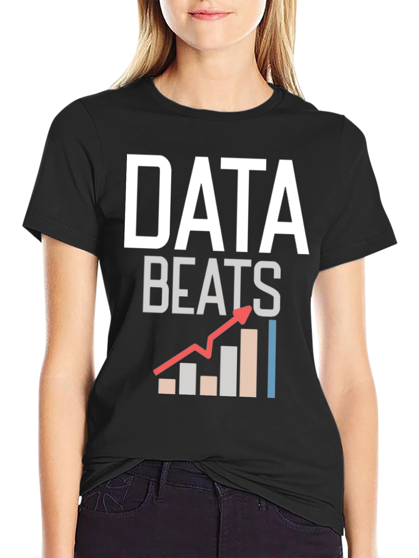 Data Beats Graphic T-Shirt - Black Cotton Tee