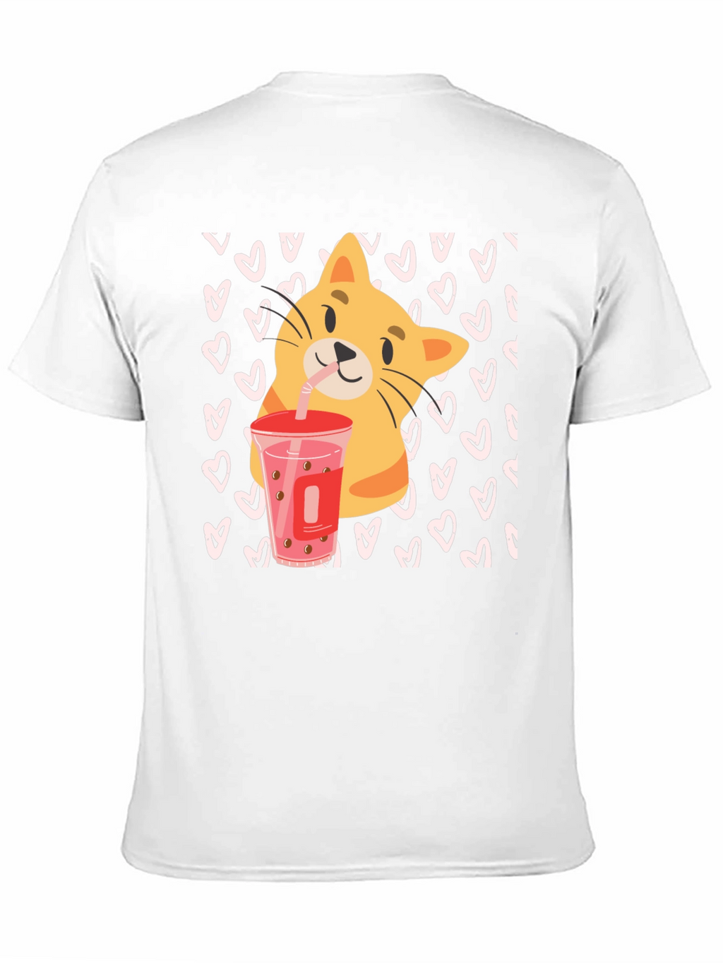 Cat Boba Tea Black T-Shirt
