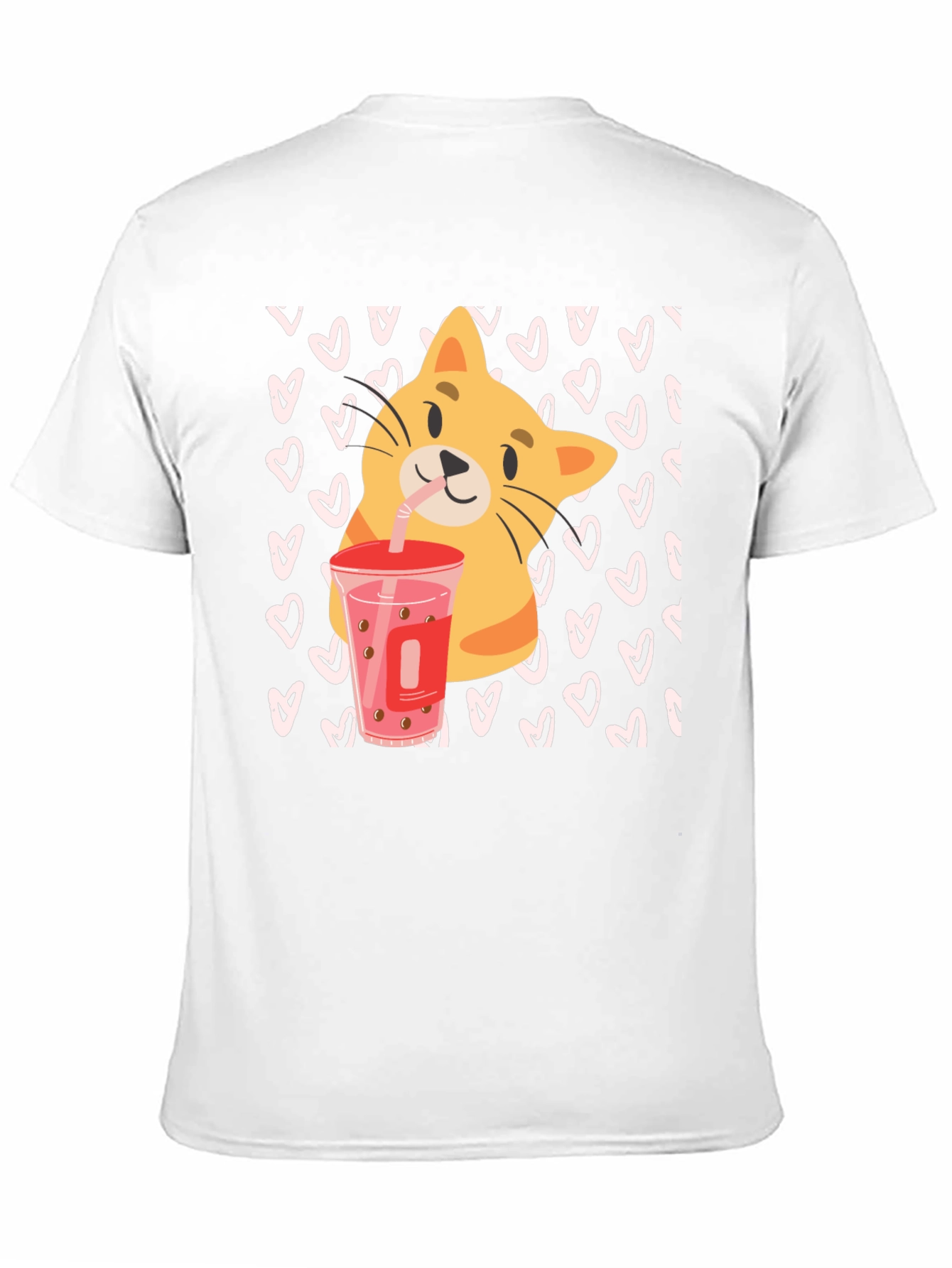 Cat Boba Tea Black T-Shirt