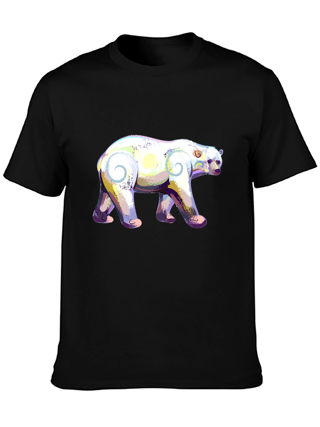 Artistic Polar Bear Graphic T-Shirt