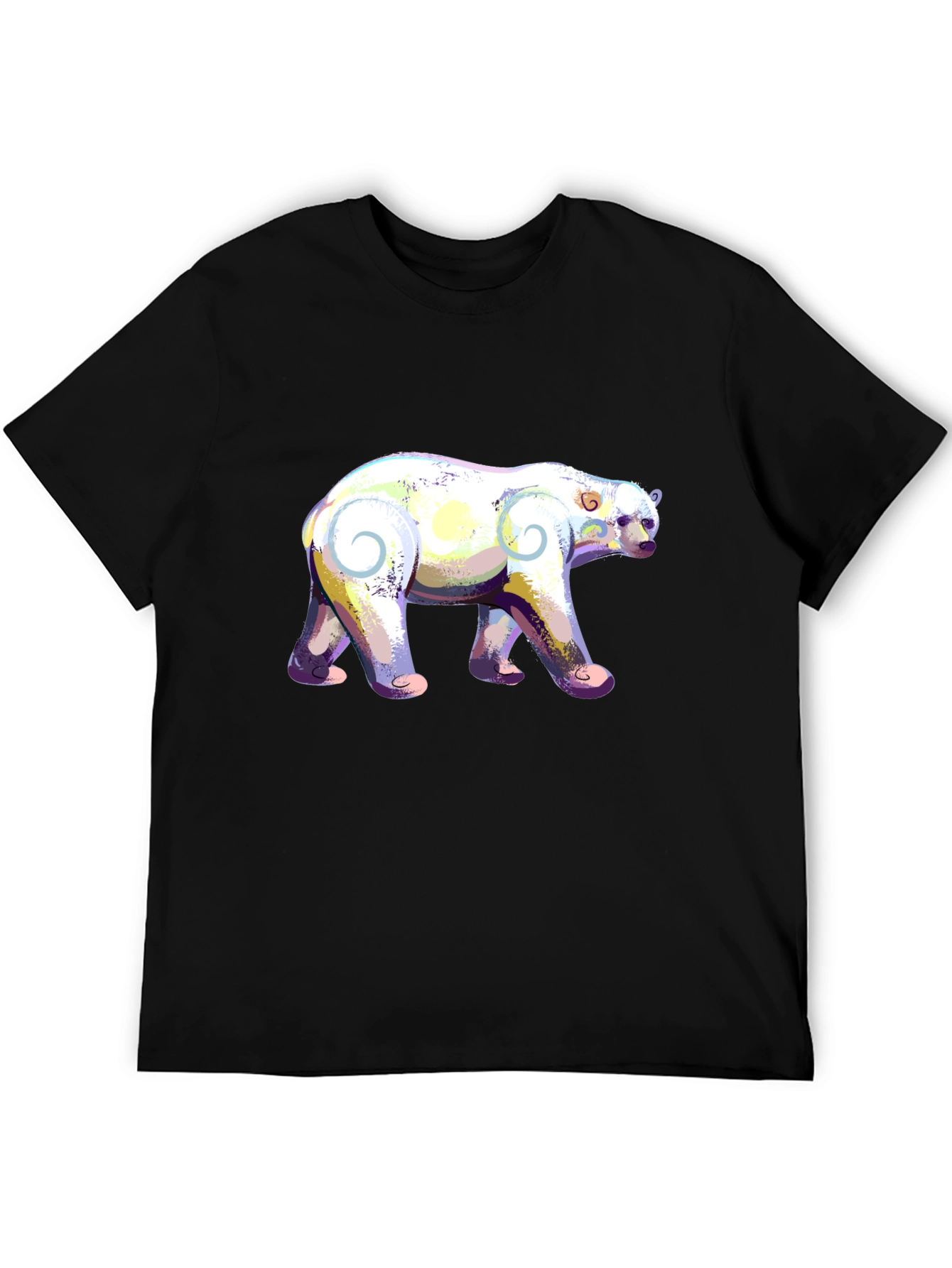 Artistic Polar Bear Graphic T-Shirt