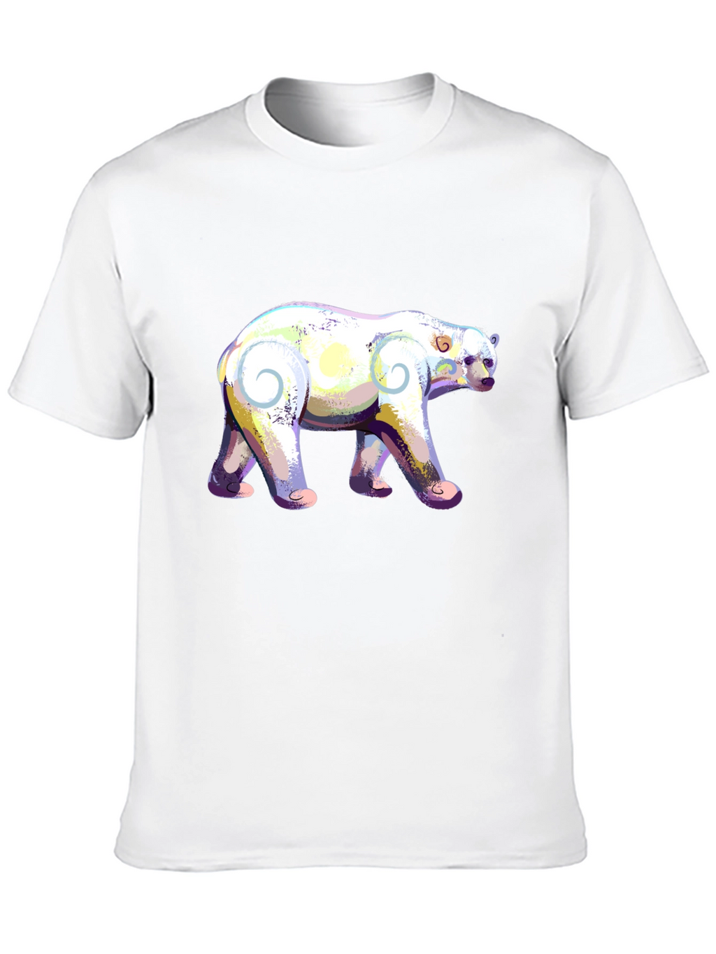 Artistic Polar Bear Graphic T-Shirt