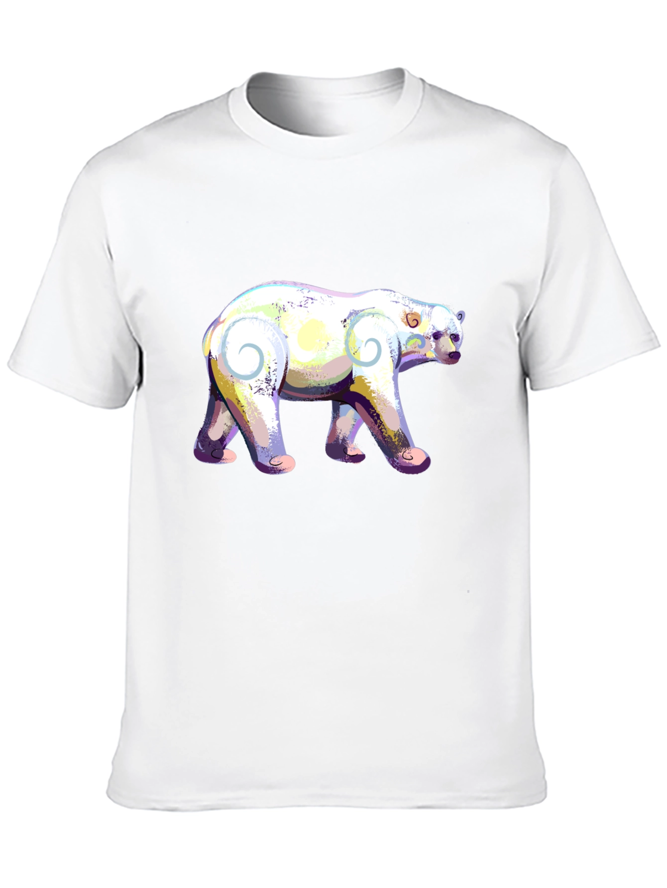 Artistic Polar Bear Graphic T-Shirt