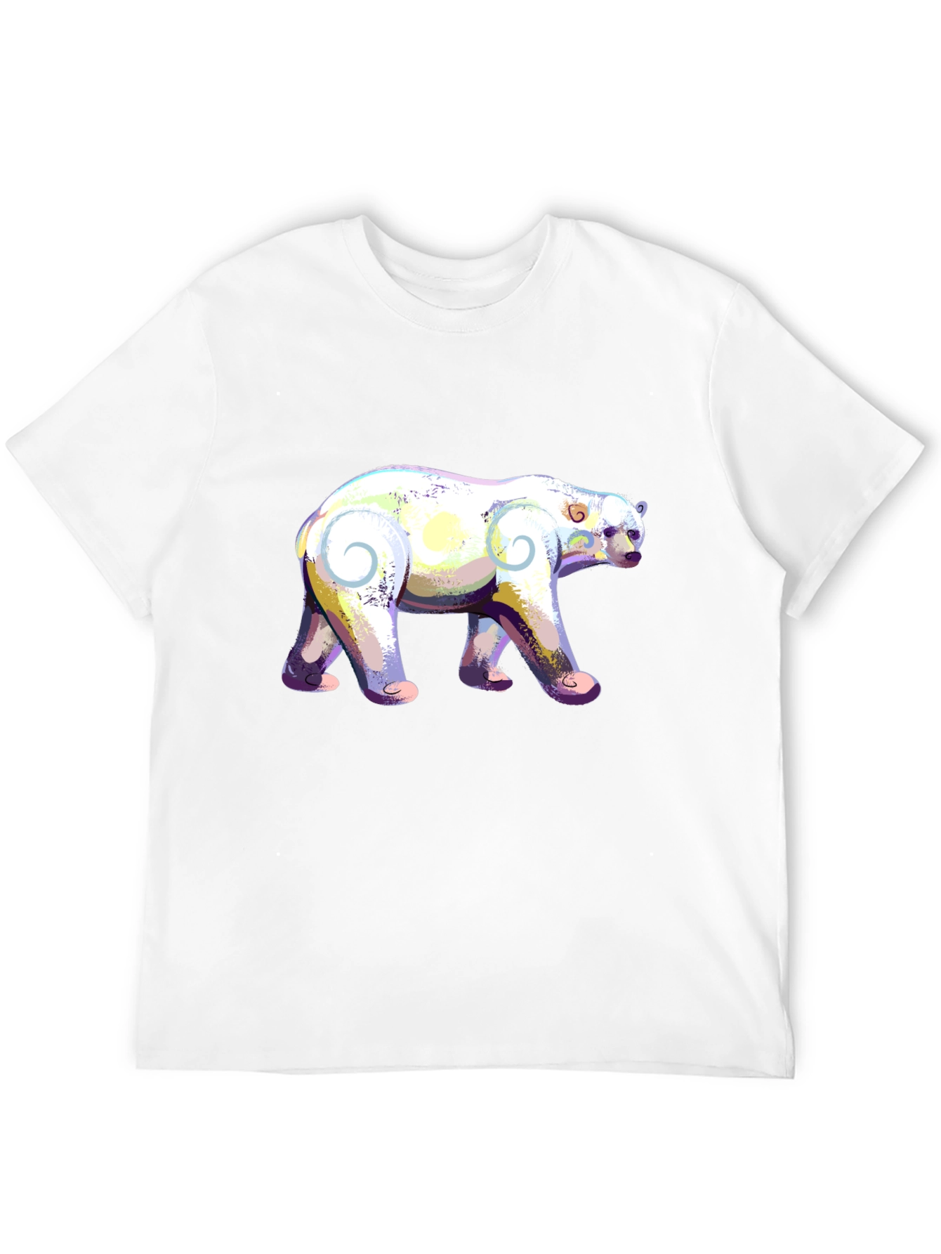 Artistic Polar Bear Graphic T-Shirt