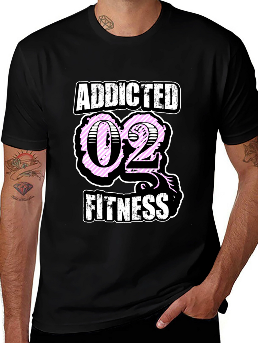 Addicted O2 Fitness Graphic T-Shirt
