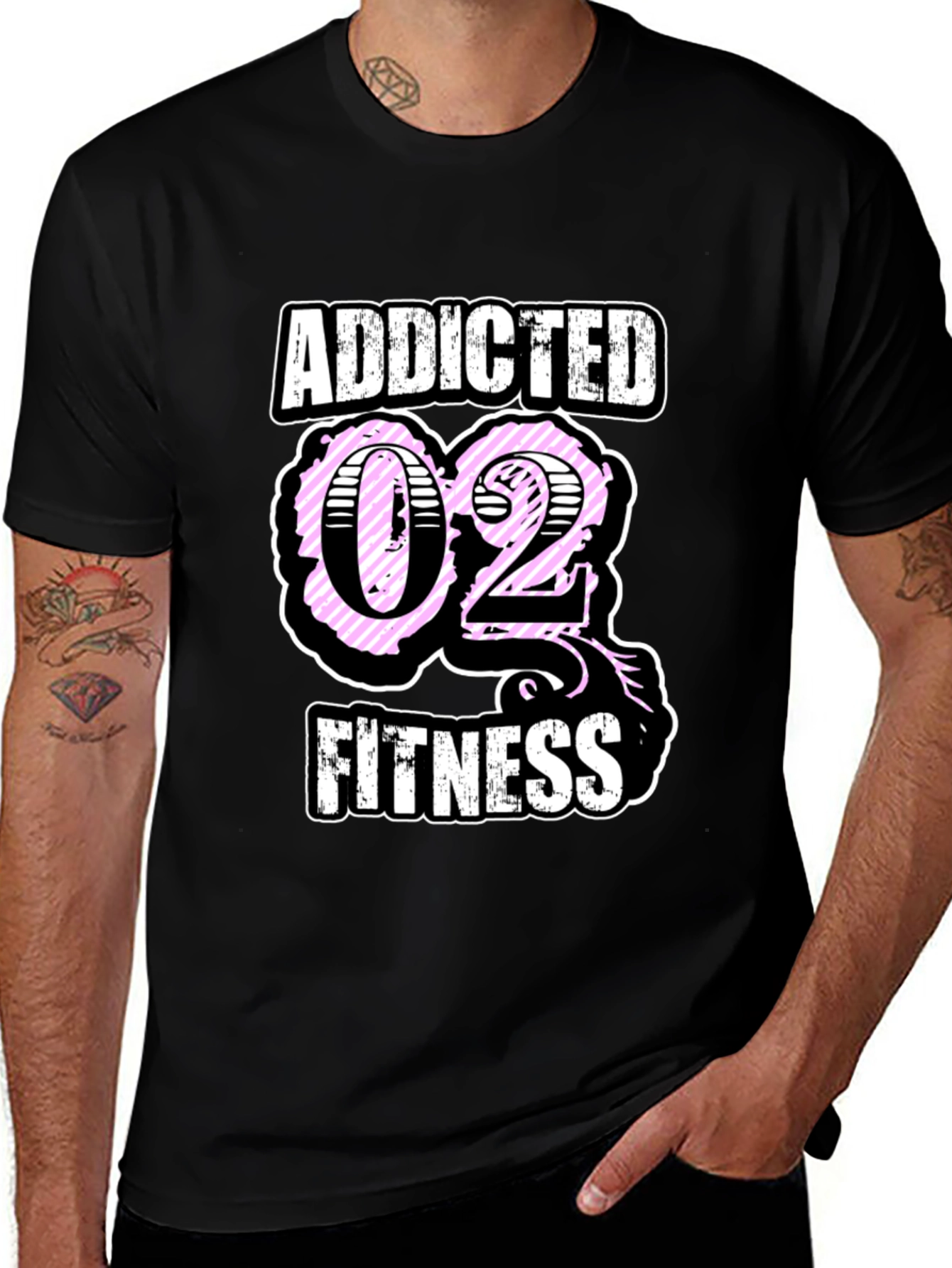 Addicted O2 Fitness Graphic T-Shirt