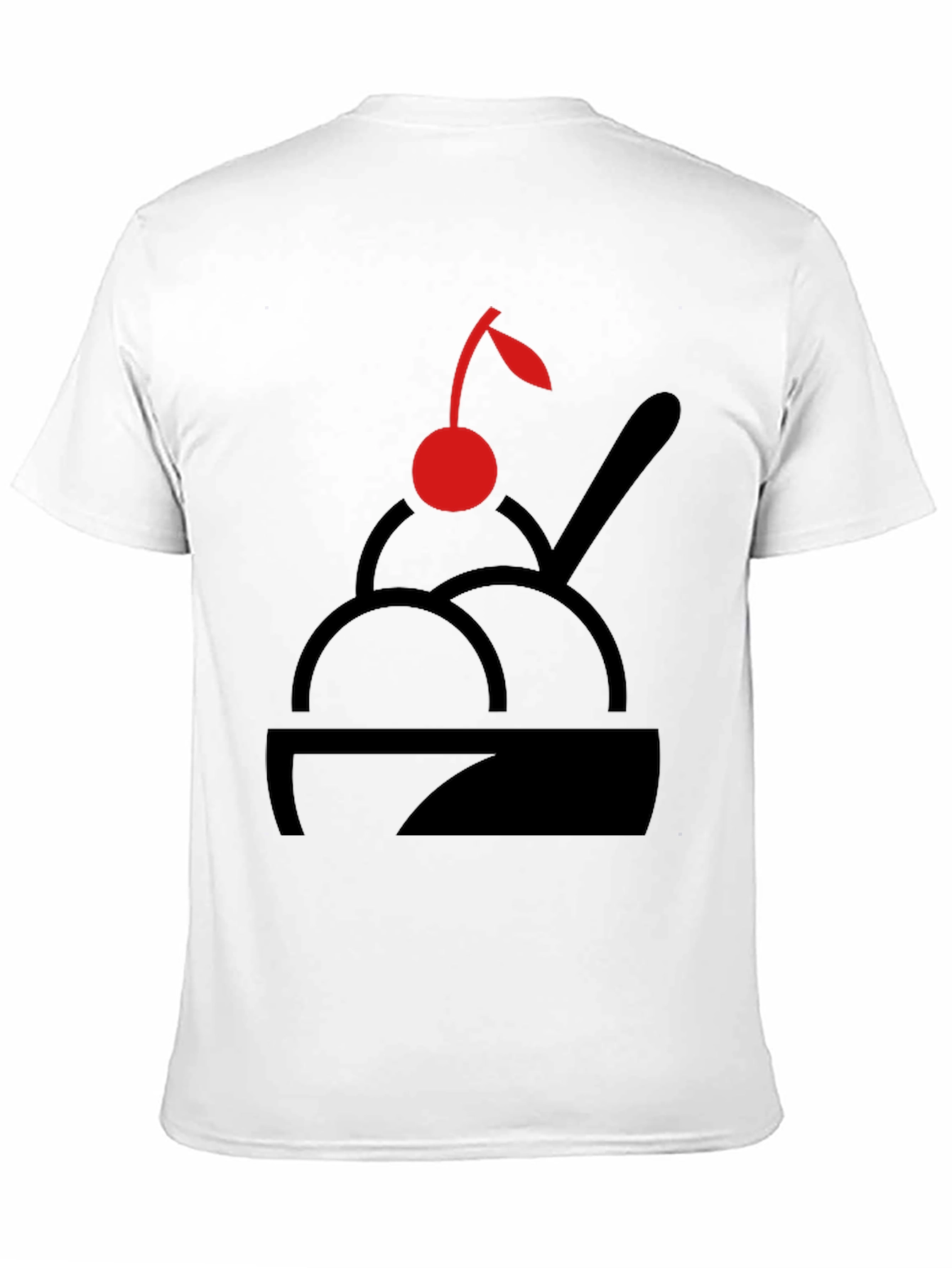 Cherry Ice Cream T-Shirt - Black Graphic Print